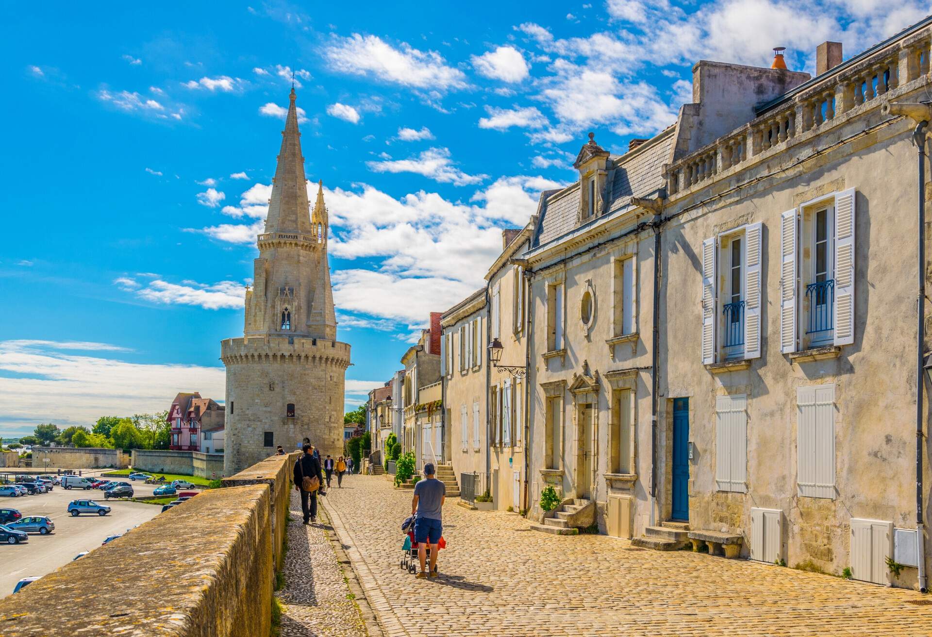 Seaside of La Rochelle dominated by Tour de la Lanterne, France.; Shutterstock ID 1123120388