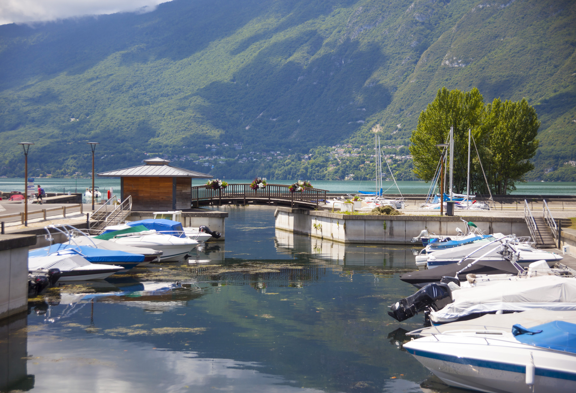 Aix-les-Bain,  Savoie department in the RhÃ´ne-Alpes region in south-eastern France. Lake  Bourget .; Shutterstock ID 296347040