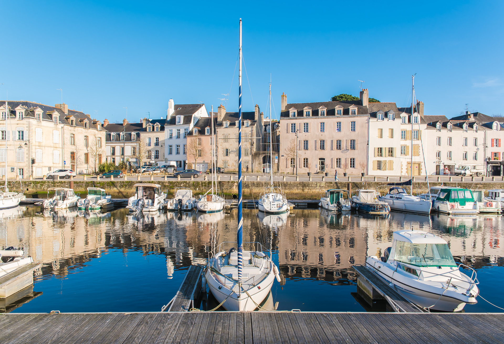 Houses and boats in the port of Vannes, magnificent city in Brittany .; Shutterstock ID 779347318