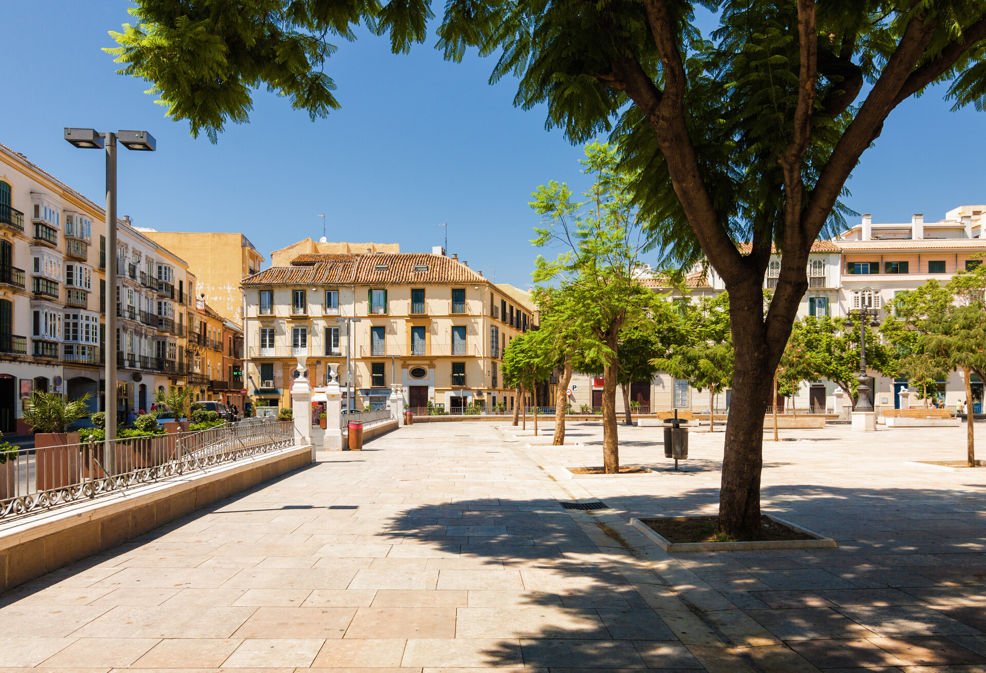 Monument of Plaza de la Merced, Malaga, Andalusia province, Spain.