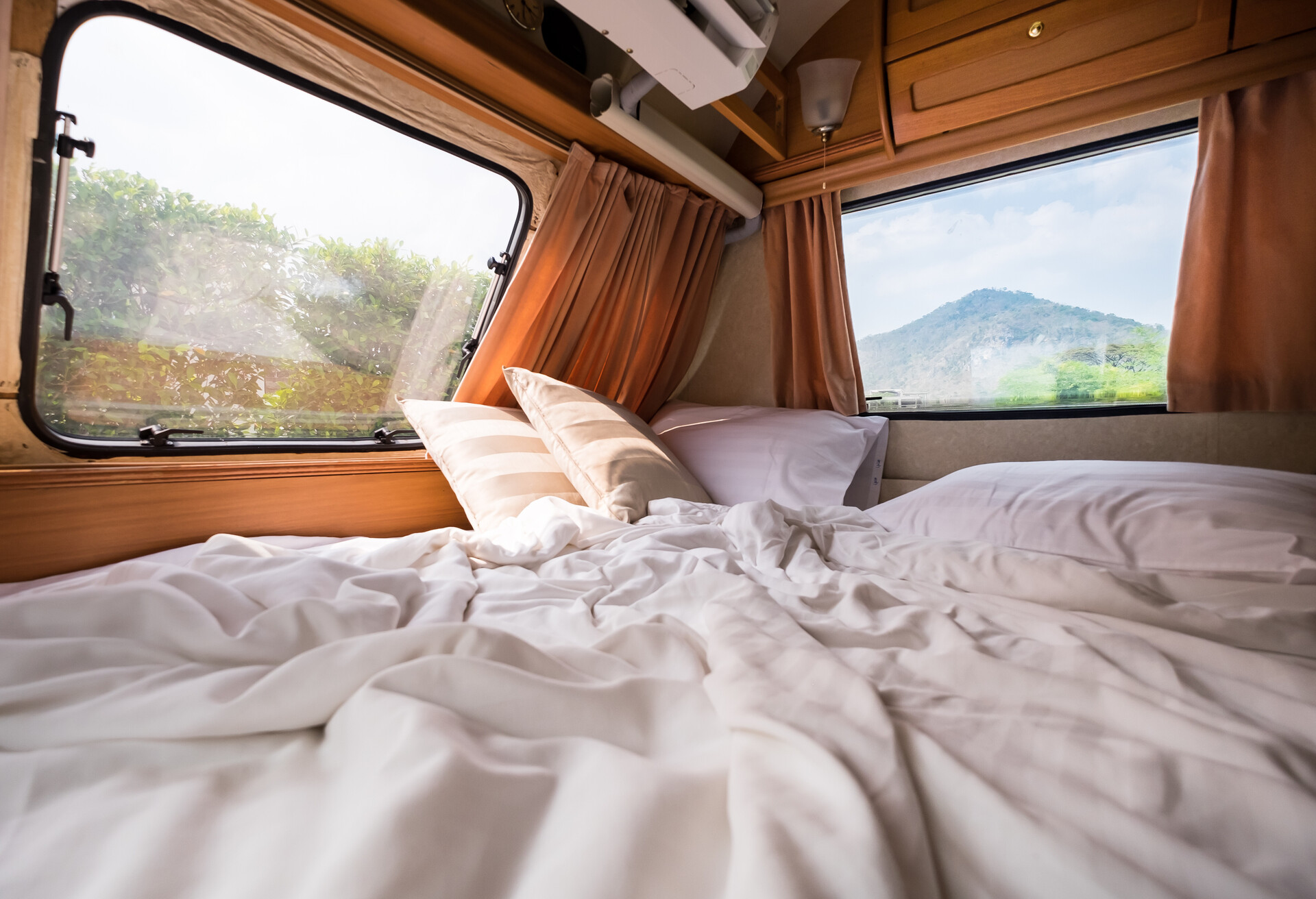 inside of a camper van; Shutterstock ID 1028782525