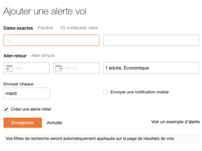 alerte de vol