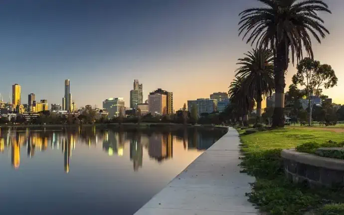Coucher de soleil sur Melbourne