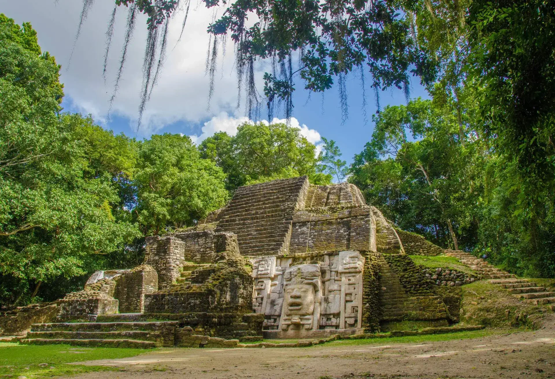 Deep in the forest of Belize ancient rions of the Mayas
