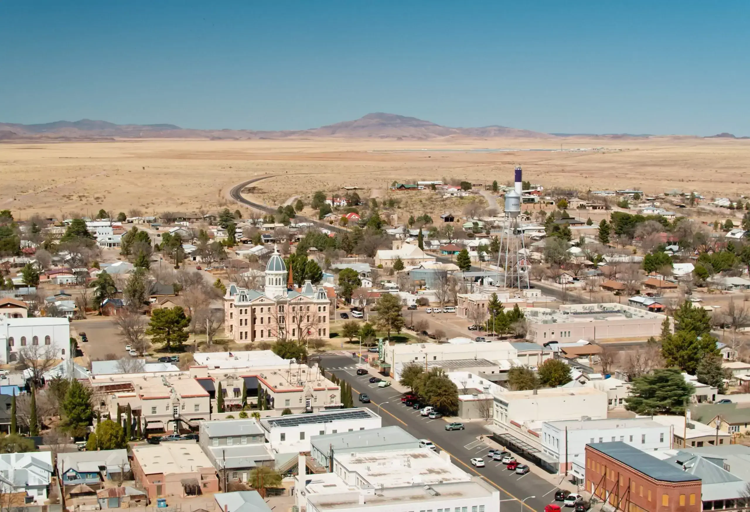 A photo of a small city in Texas, USA.