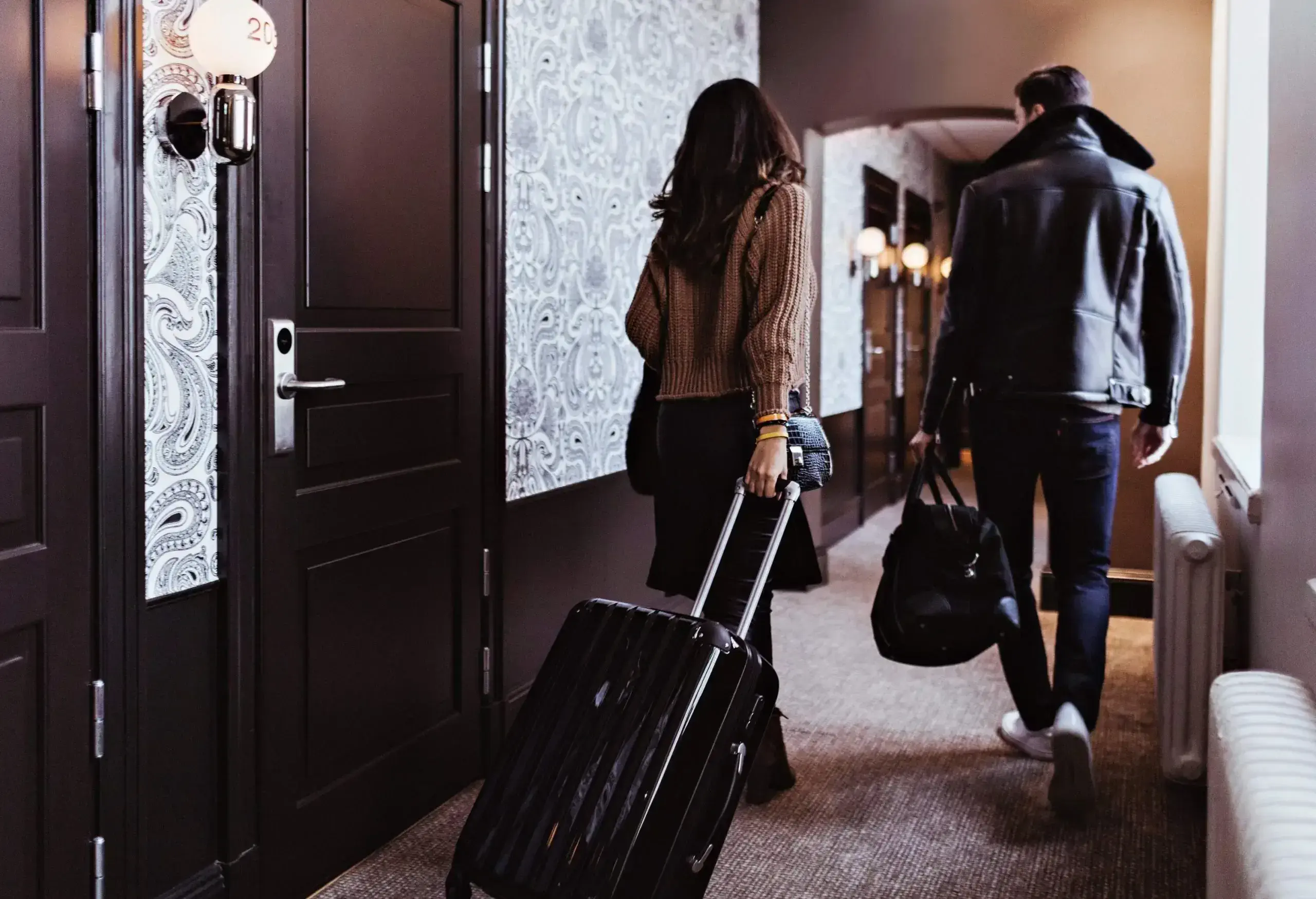 Hotel corridor.