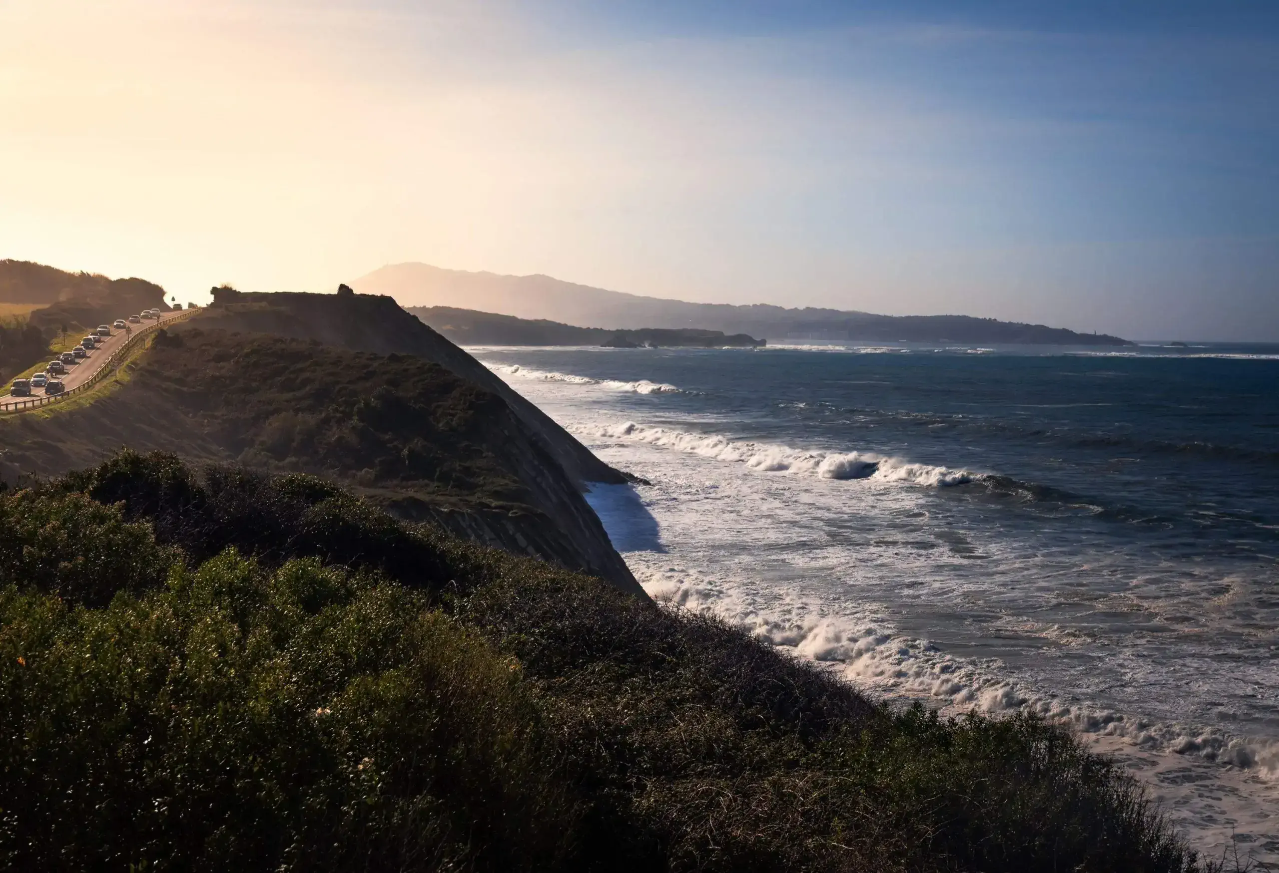 View of the Basque Corniche cliffs between Hendaia and Zokoa.