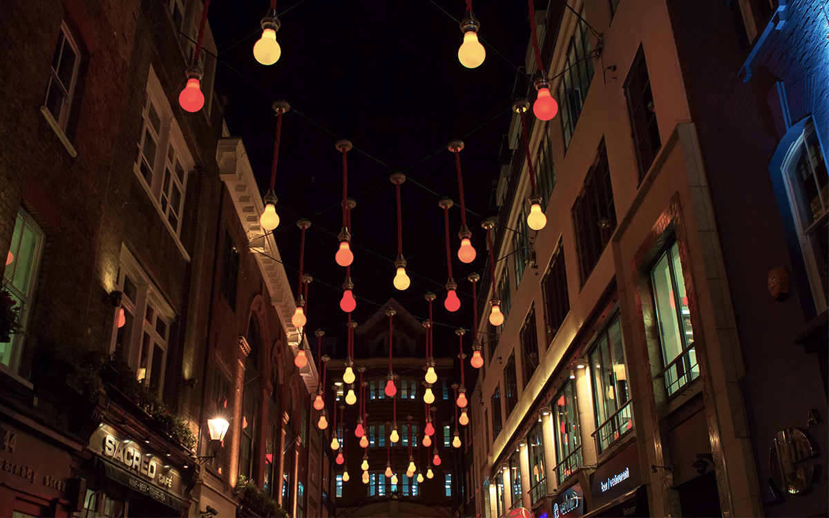 Les lumières de Noël sur carnaby street 