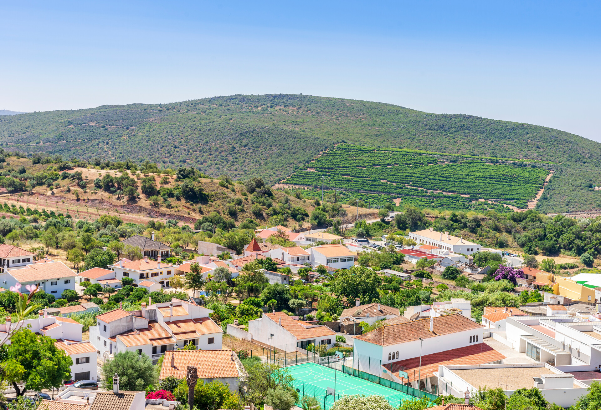 Picturesque Alte cityscape, little town located in hills of Algarve, Portugal