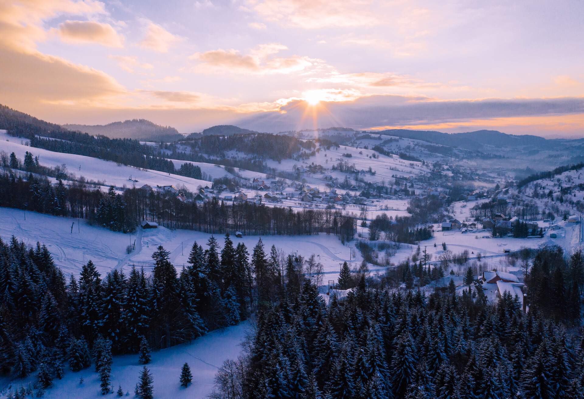 Szczyrk skiing snow landscape