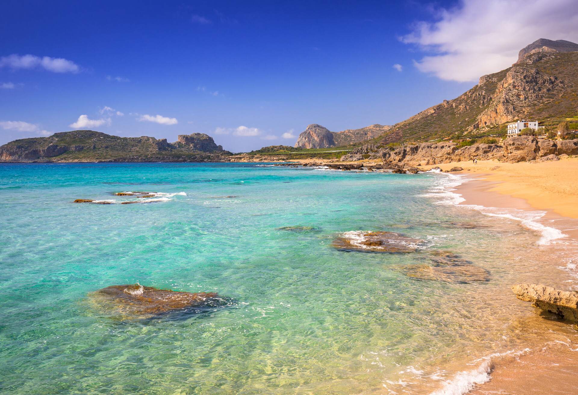 Beautiful Falassarna beach on Crete, Greece