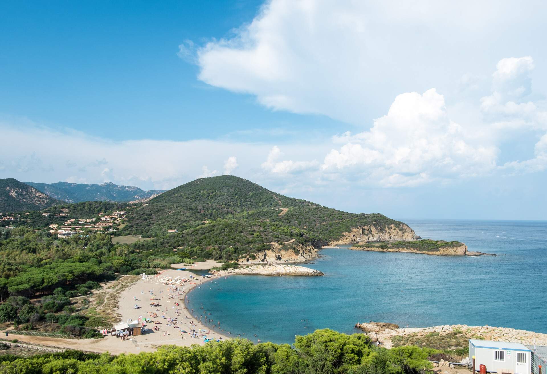 View on Chia Tower, Domus de Maria, Sardinia, Italy; Shutterstock ID 1169435371