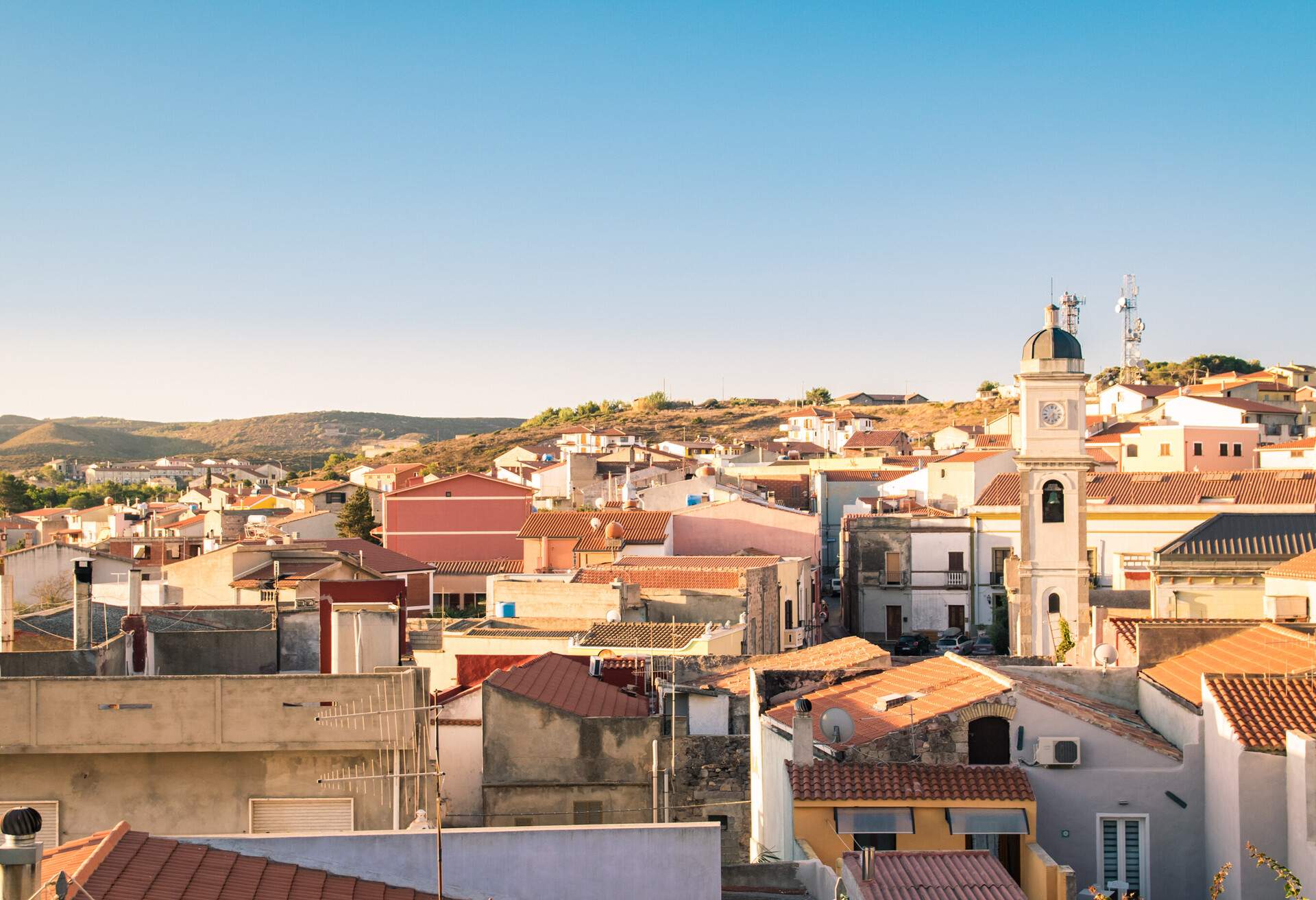 View of Carloforte, place famous for the salt pans and tuna processing. San Pietro Island, Sardinia, Italy.; Shutterstock ID 650432434