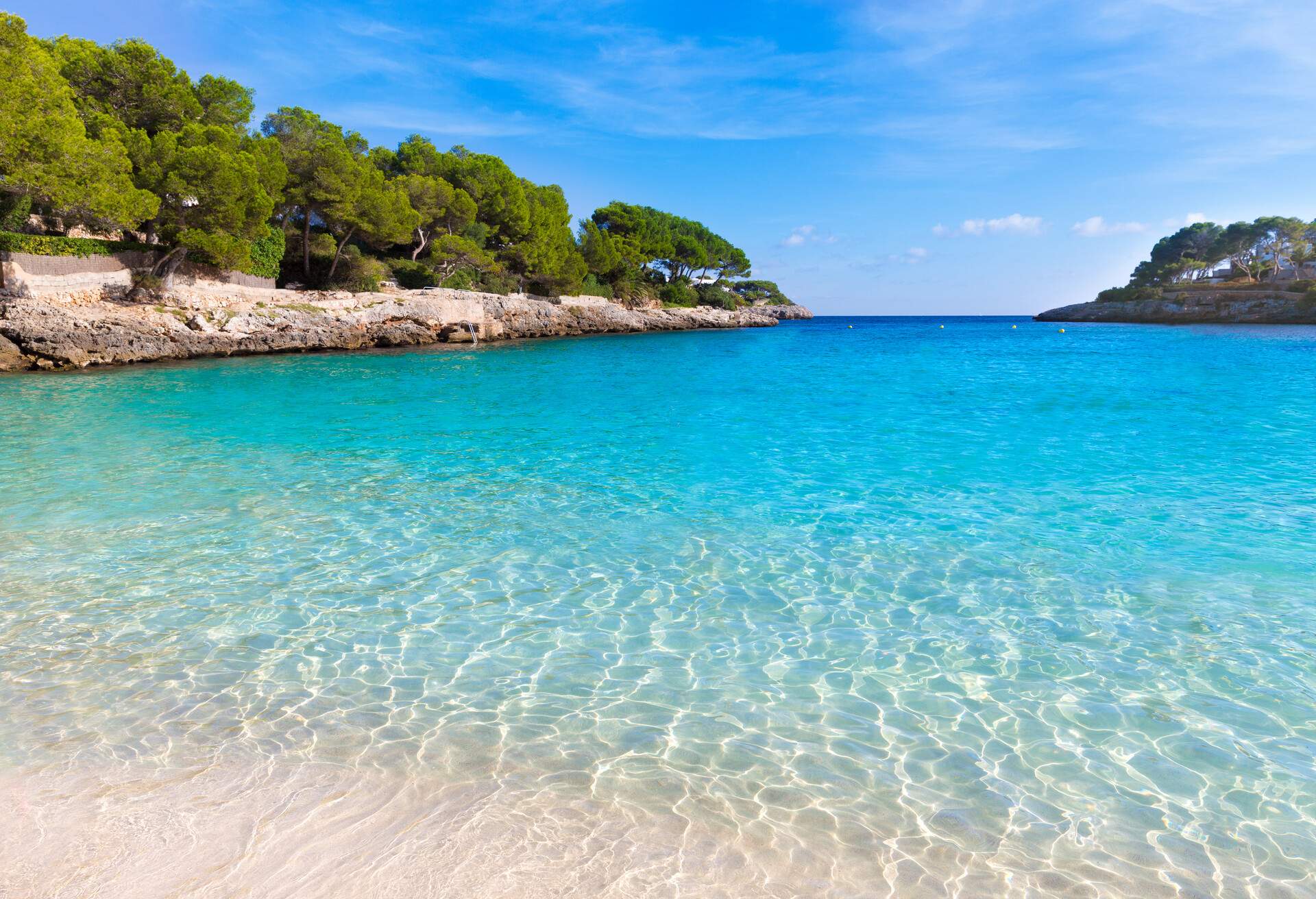 Majorca Cala Gran Beach in Cala Dor in Mallorca Santanyi at Balearic Islands of Spain