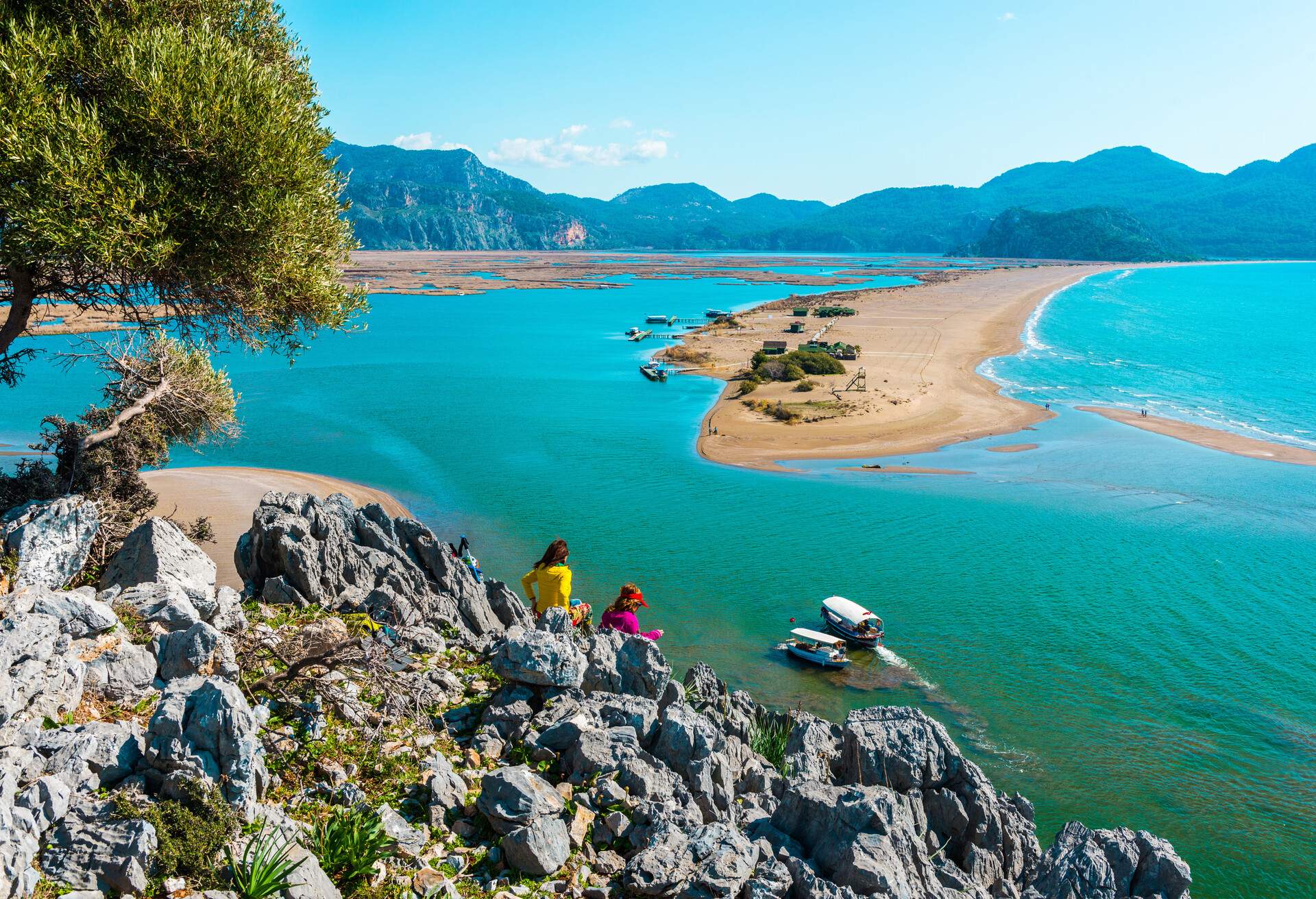 Iztuzu beach from Dalyan. Mugla / Turkey.