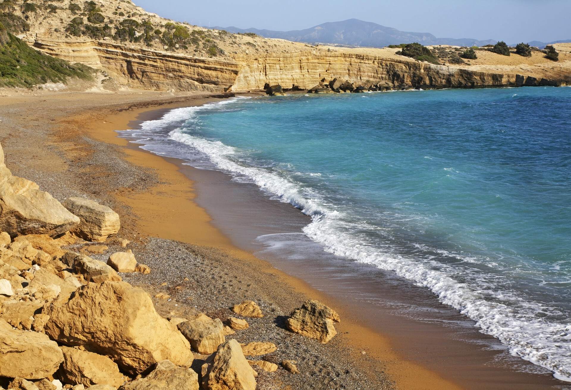 Landscape near Monolithos village. Rhodes island. Greece