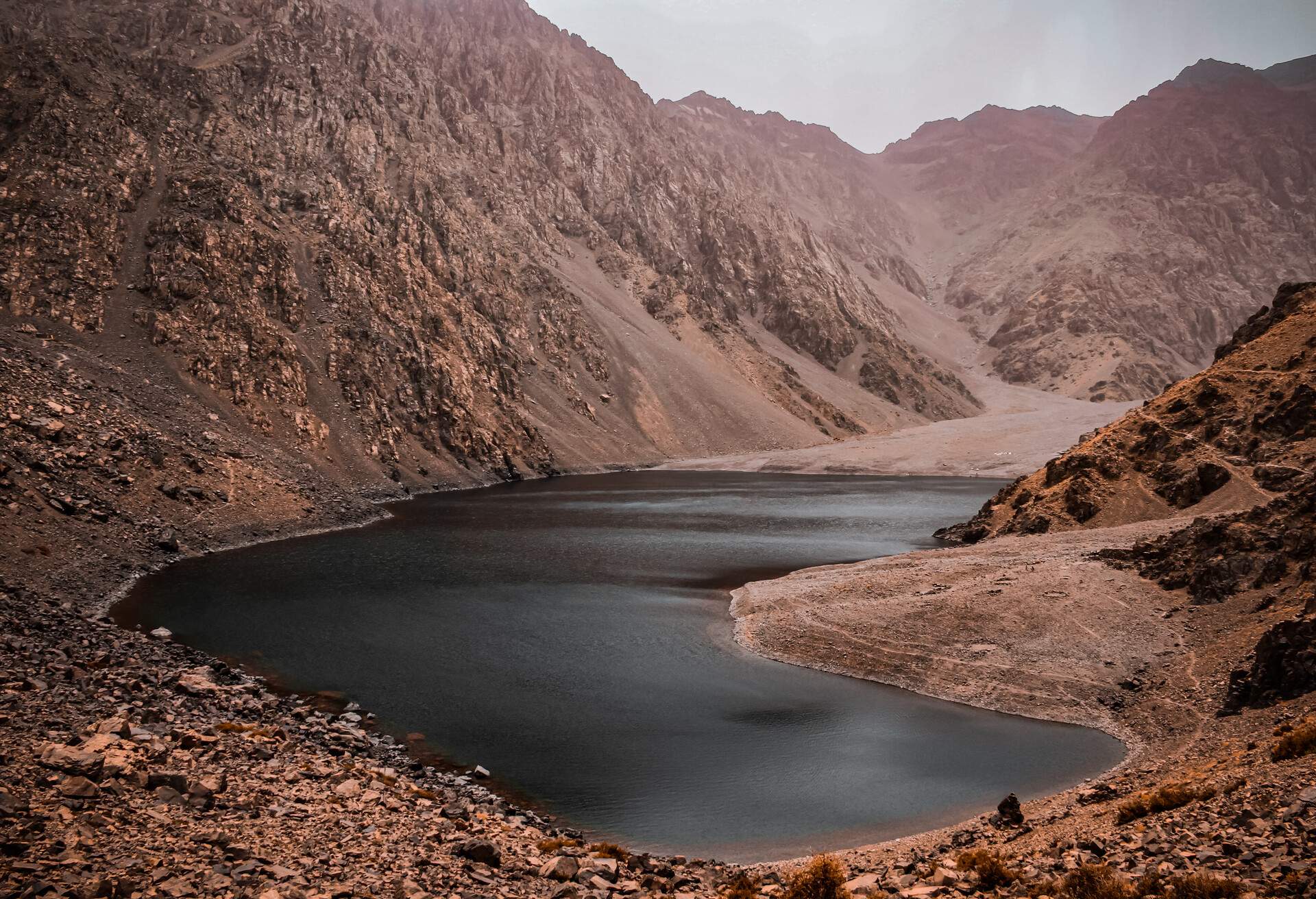 The ifni Lake in the national park of toubkal