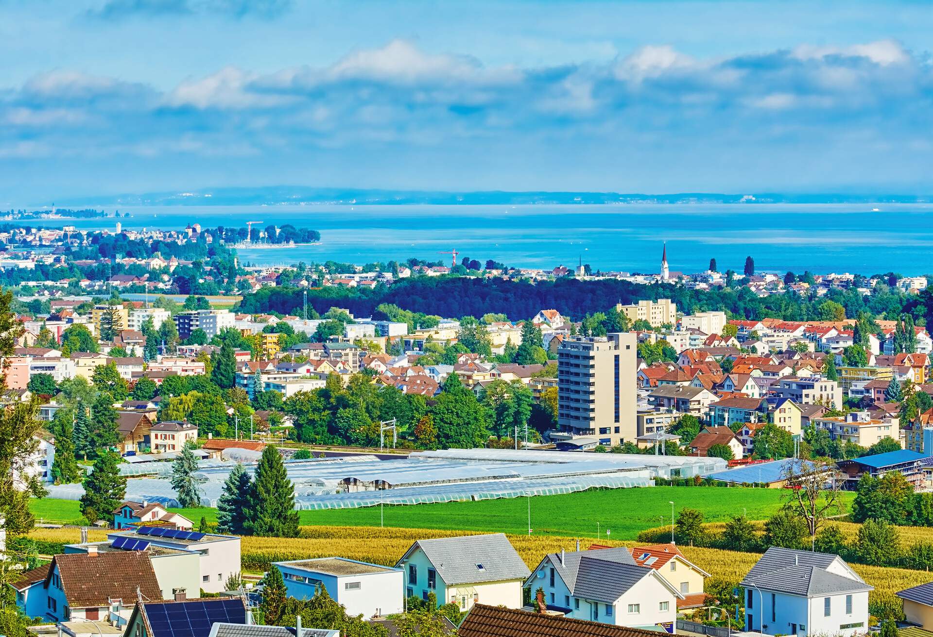 Overview of Rorschach on the South Side of Lake Constance (Bodensee); Shutterstock ID 1044515770