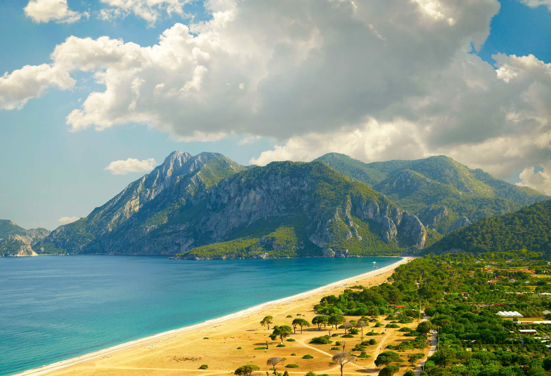 Beach at Mediterranean sea. Cirali, Turkey