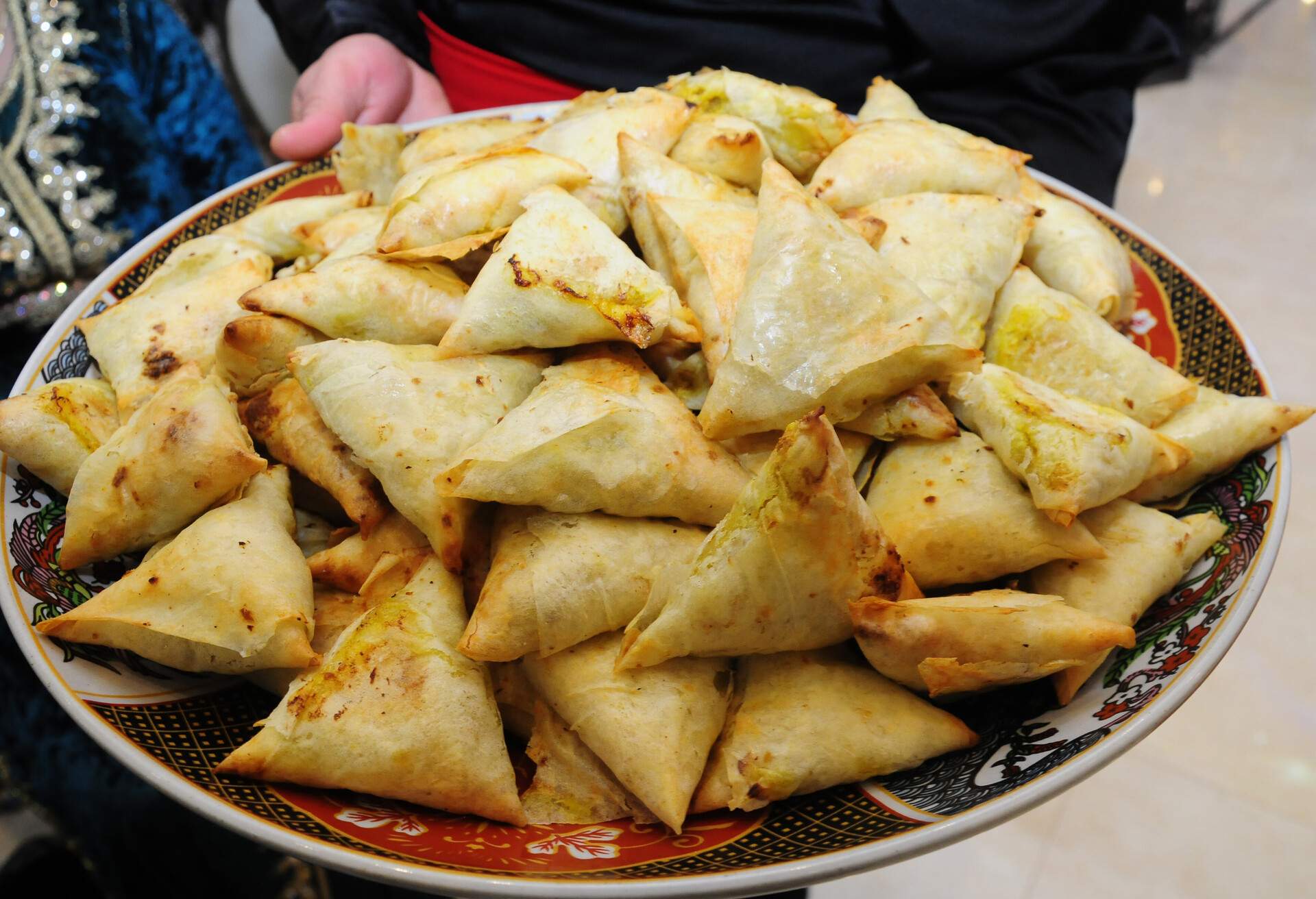 Moroccan Spinach and cheese Briouat.; Shutterstock ID 1628943661