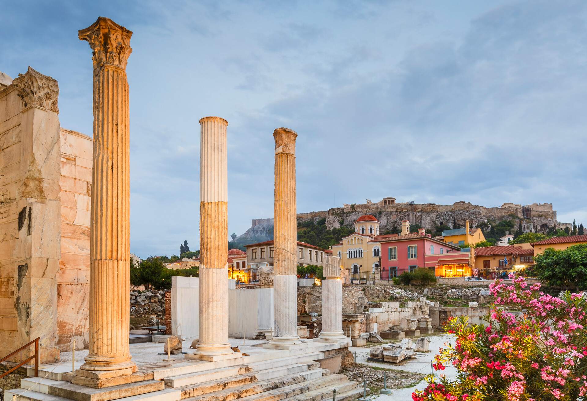 DEST_GREECE_ATHENS_HADRIANS_LIBRARY_ACROPOLIS_GettyImages-1170486671