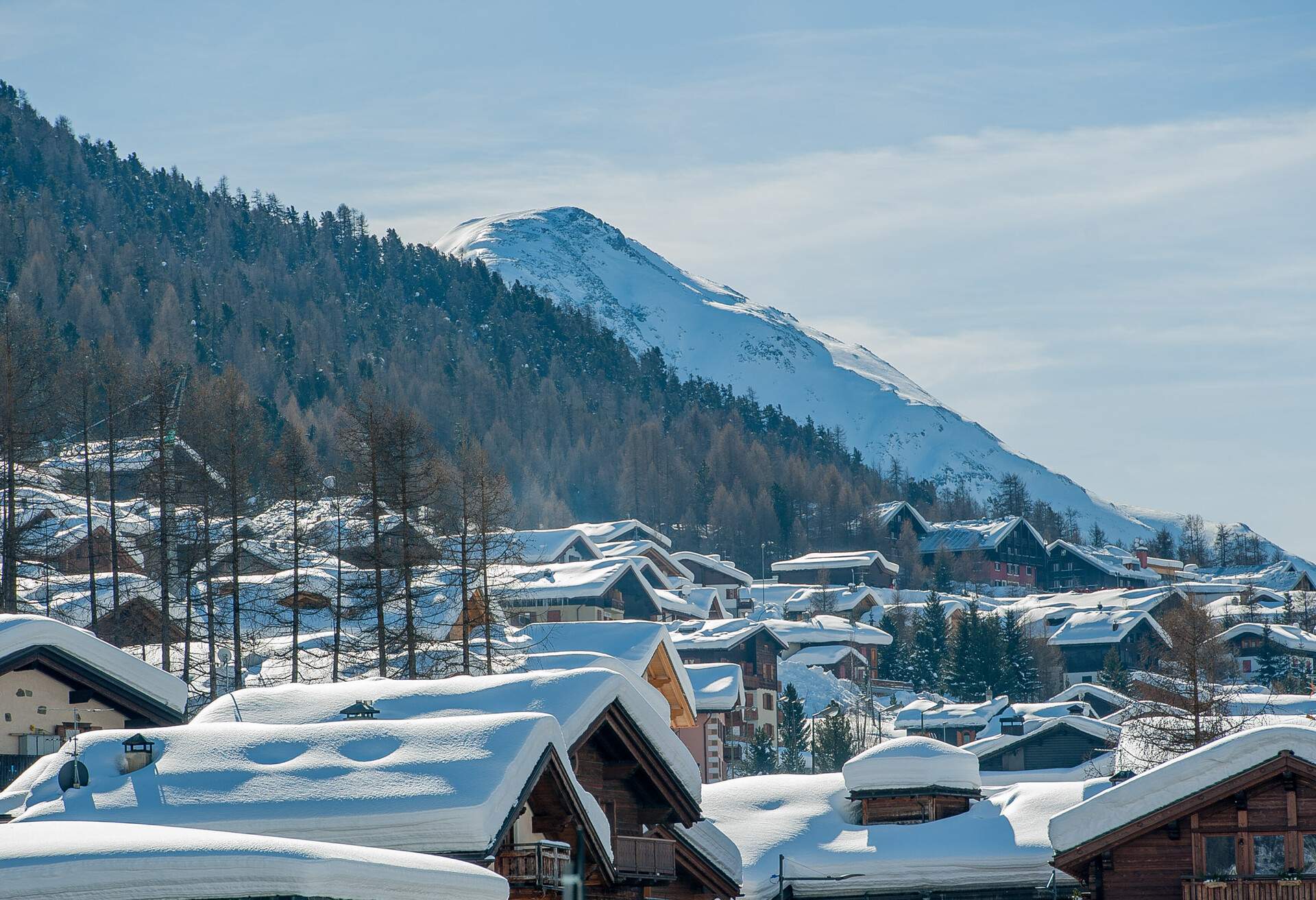 mountain village covered with snow; Shutterstock ID 1010638987; Purpose: ; Brand (KAYAK, Momondo, Any):