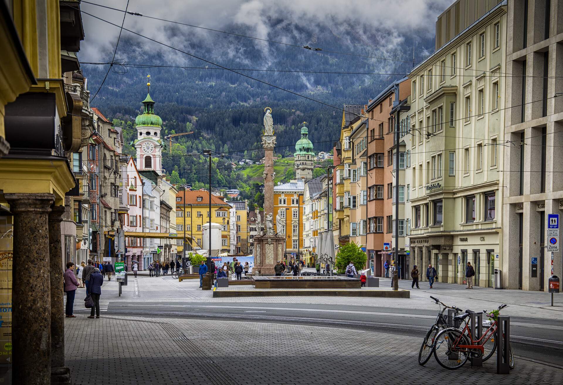 Market square of Old town of Innsbruck, Austria