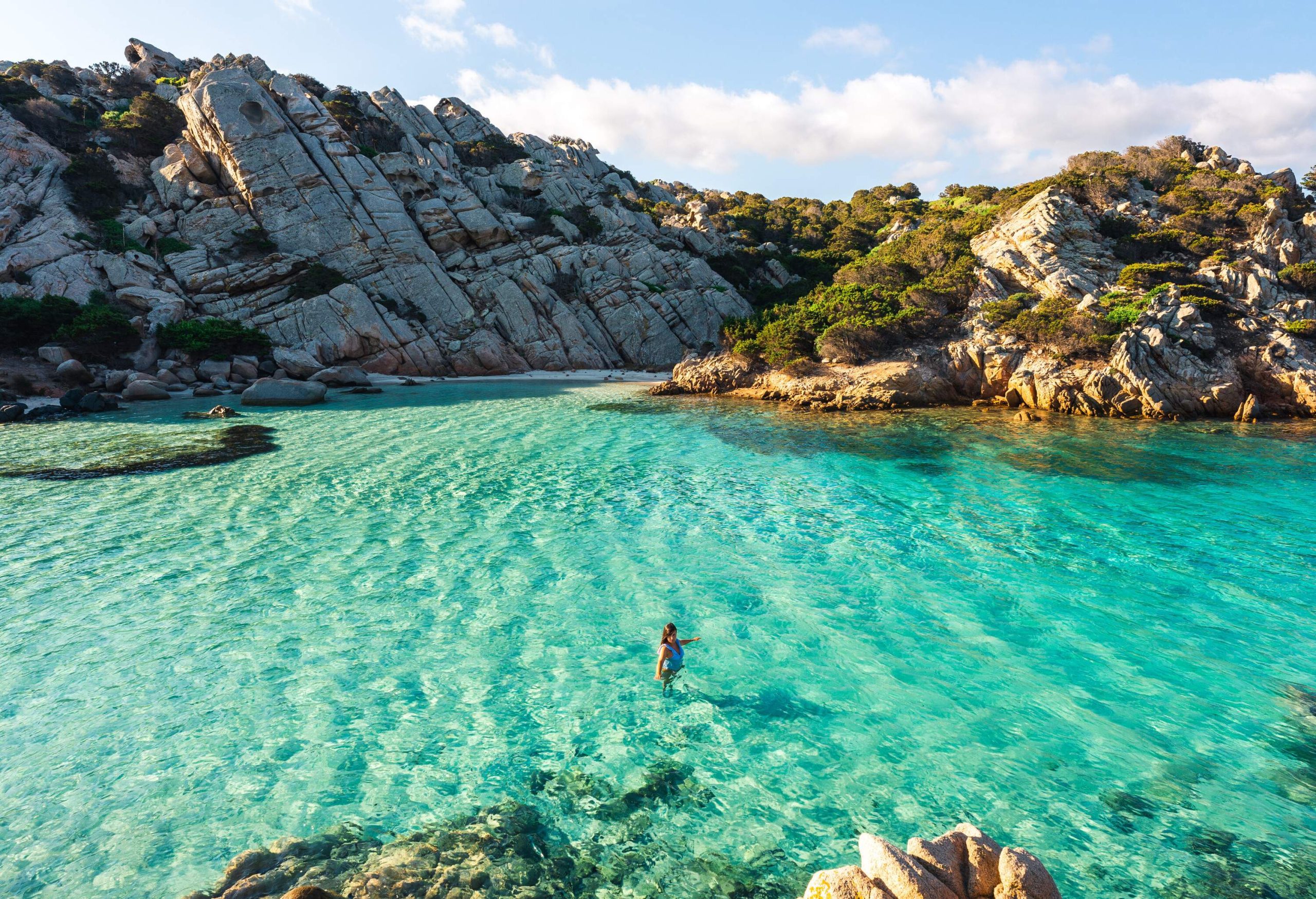 Cala Napoletana, beautiful bay in Caprera, La Maddalena Archipelago National Park, Sardinia, Italy