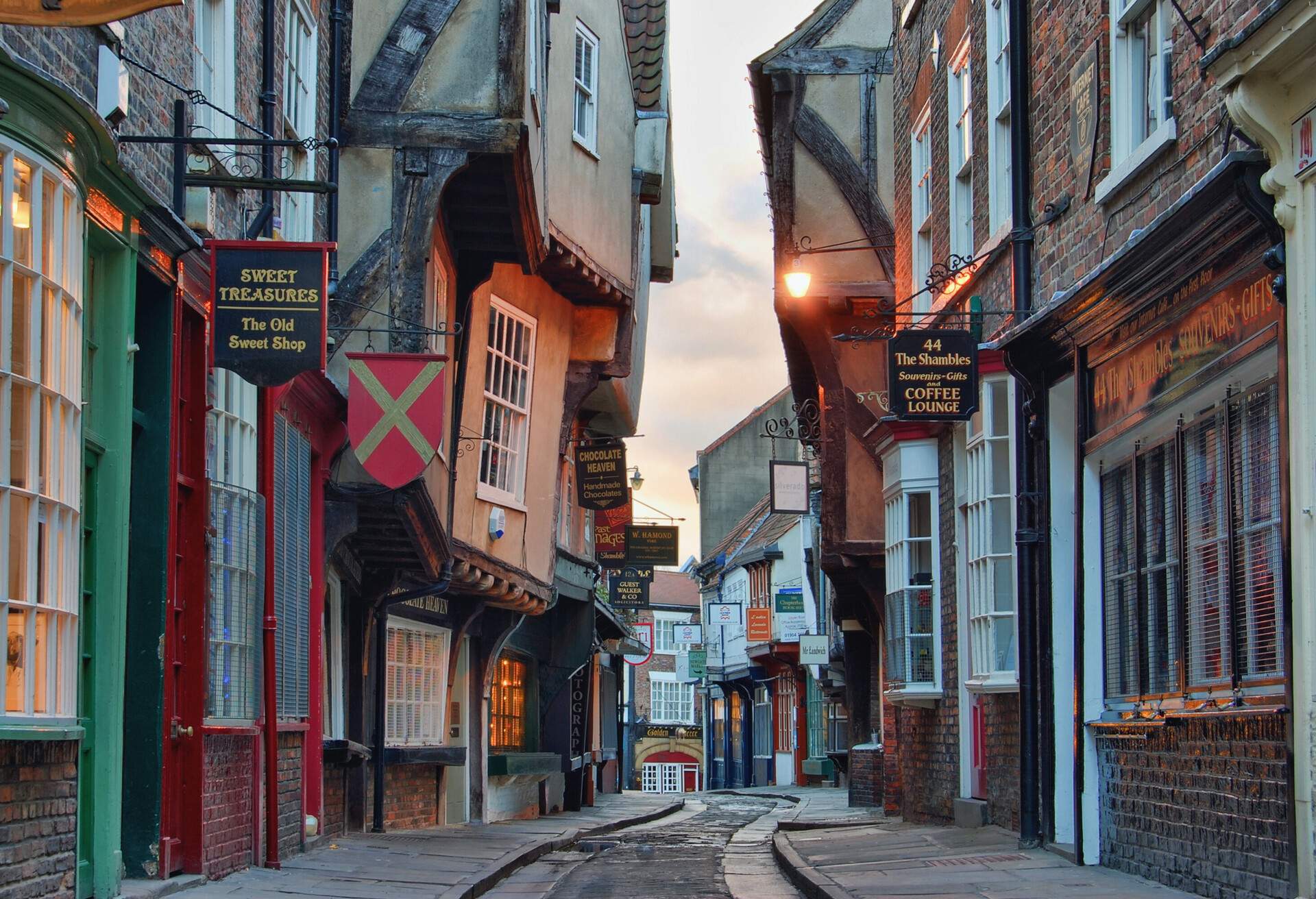 Recently voted as the most picturesque street in Britain, 'The Shambles' is a centre piece of historic York.