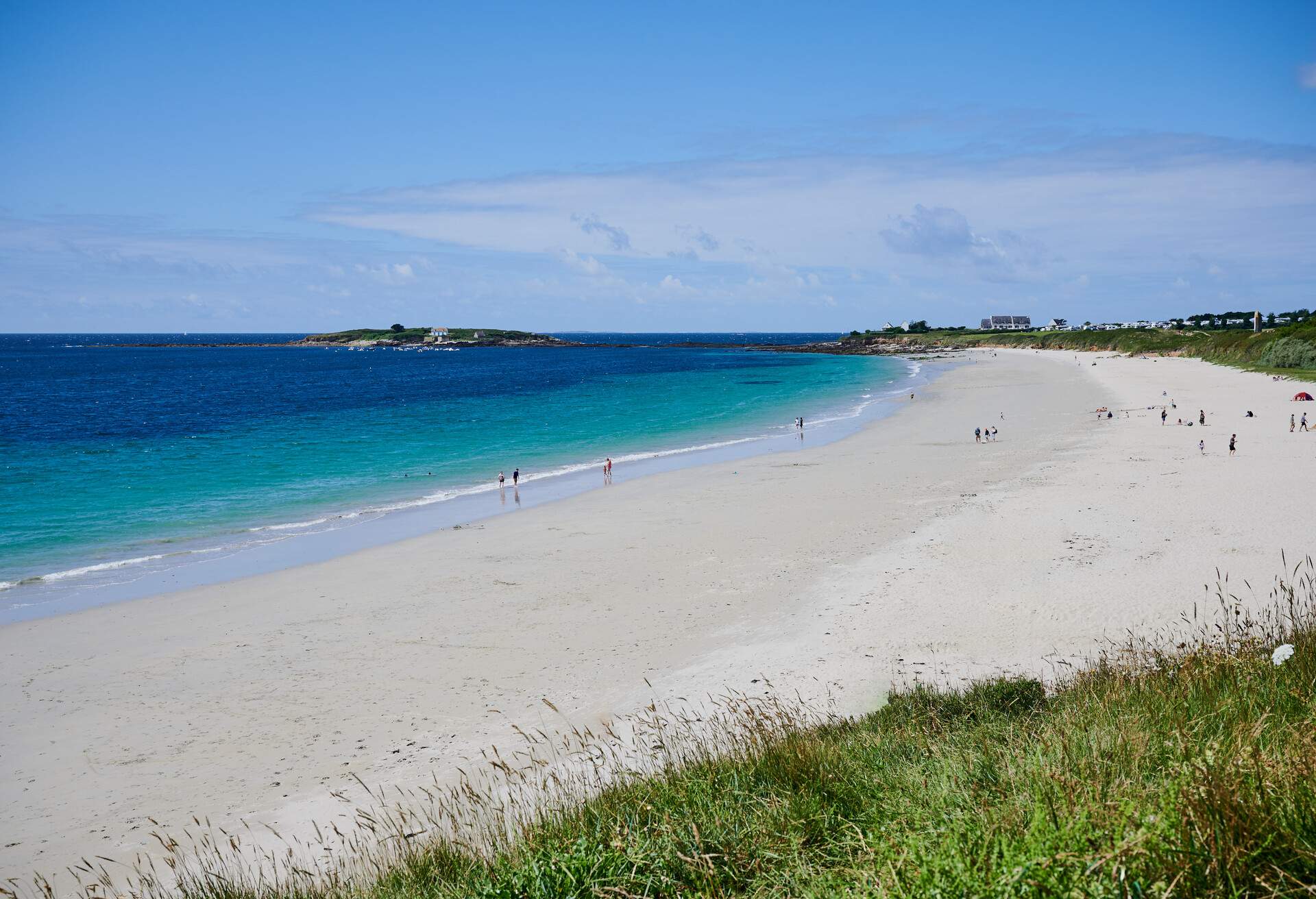 beautiful Tahiti beach in the north of Brittany, France