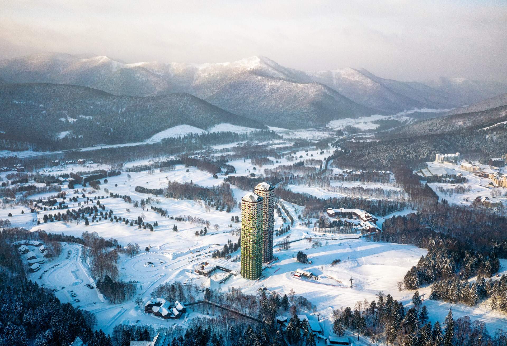 Hoshino resorts in Tomamu in Winter