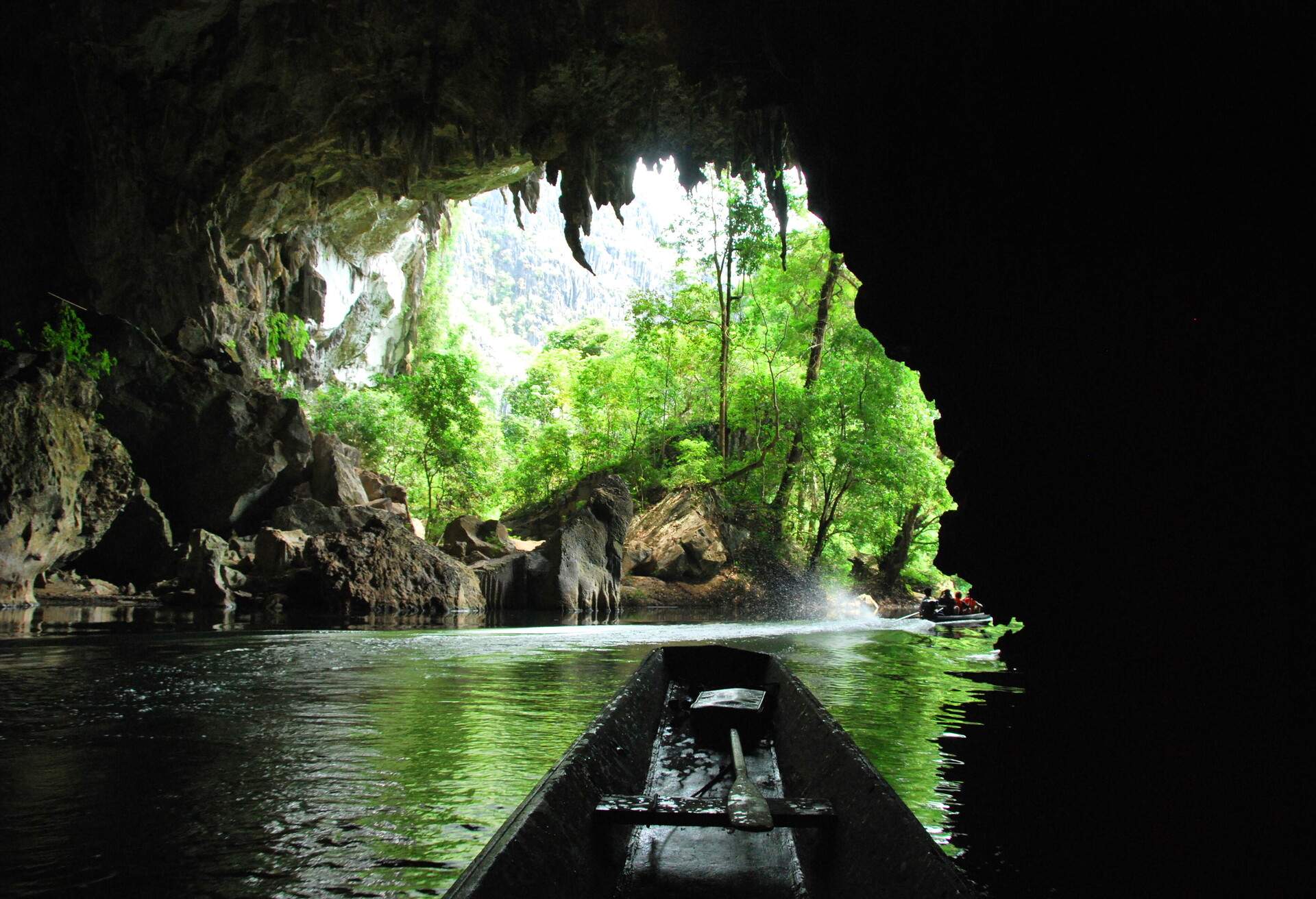 A boat ride through the Kong Lor Cave in central Laos; Shutterstock ID 664720591; Purpose: Product; Brand (KAYAK, Momondo, Any): Any