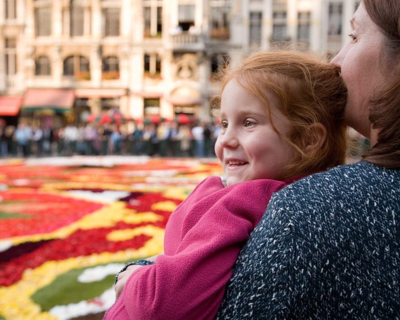 child with mom in Belgium