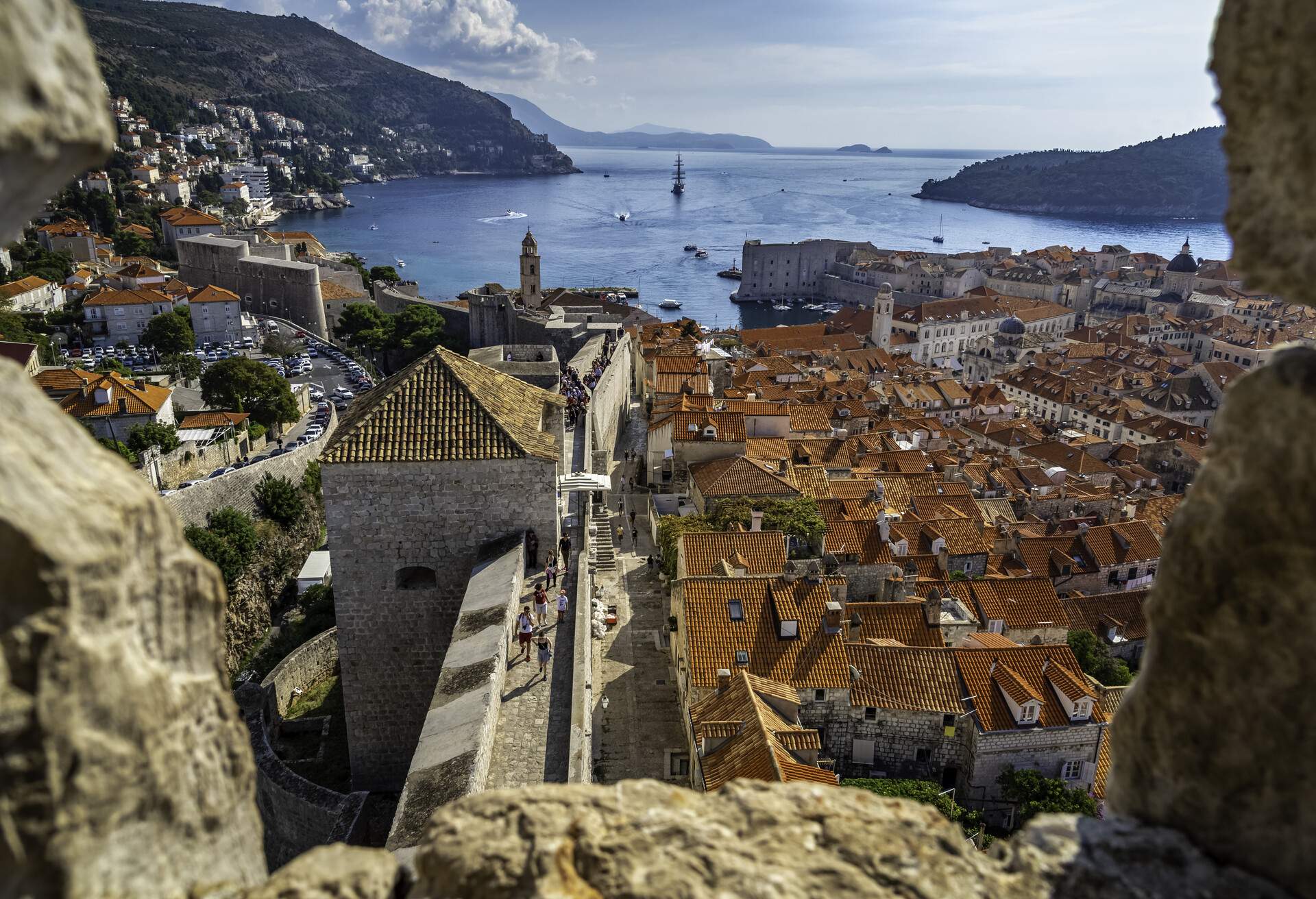 The Old City of Dubrovnik on the Dalmatian coast, Croatia