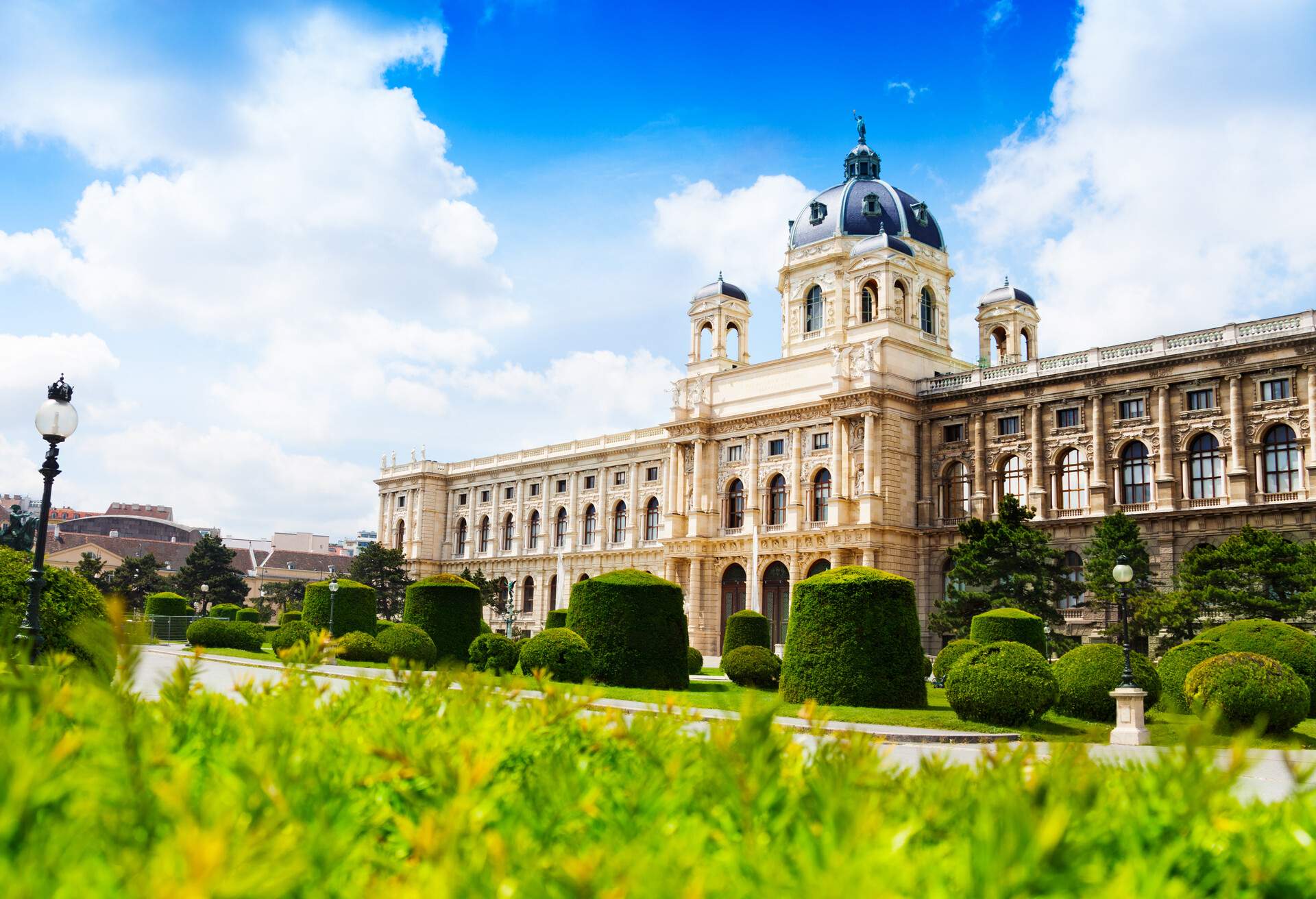 Natural history museum in Vienna, capital city of Austria downtown on sunny spring day