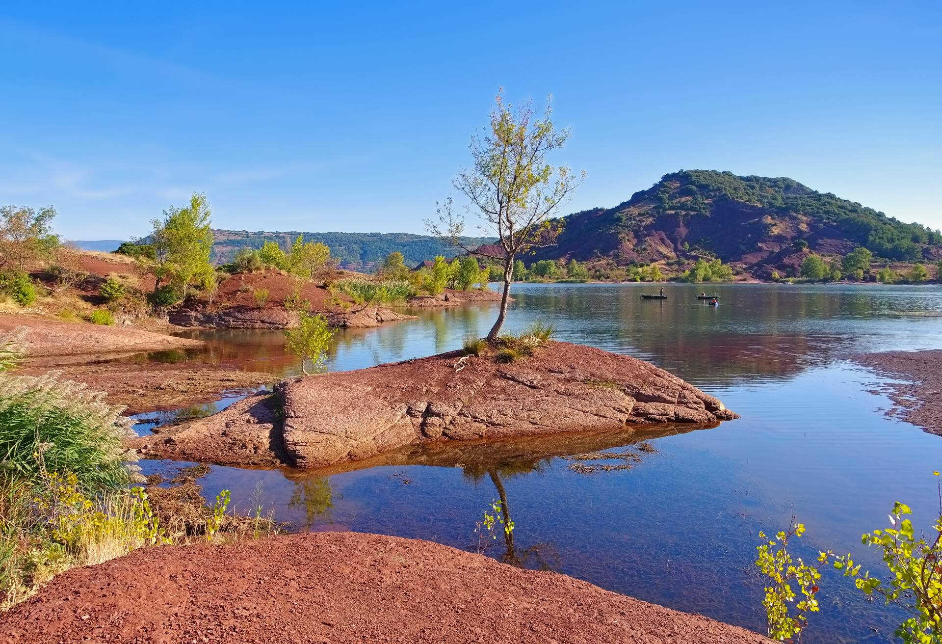 Lac du Salagou in France, Languedoc-Roussillon