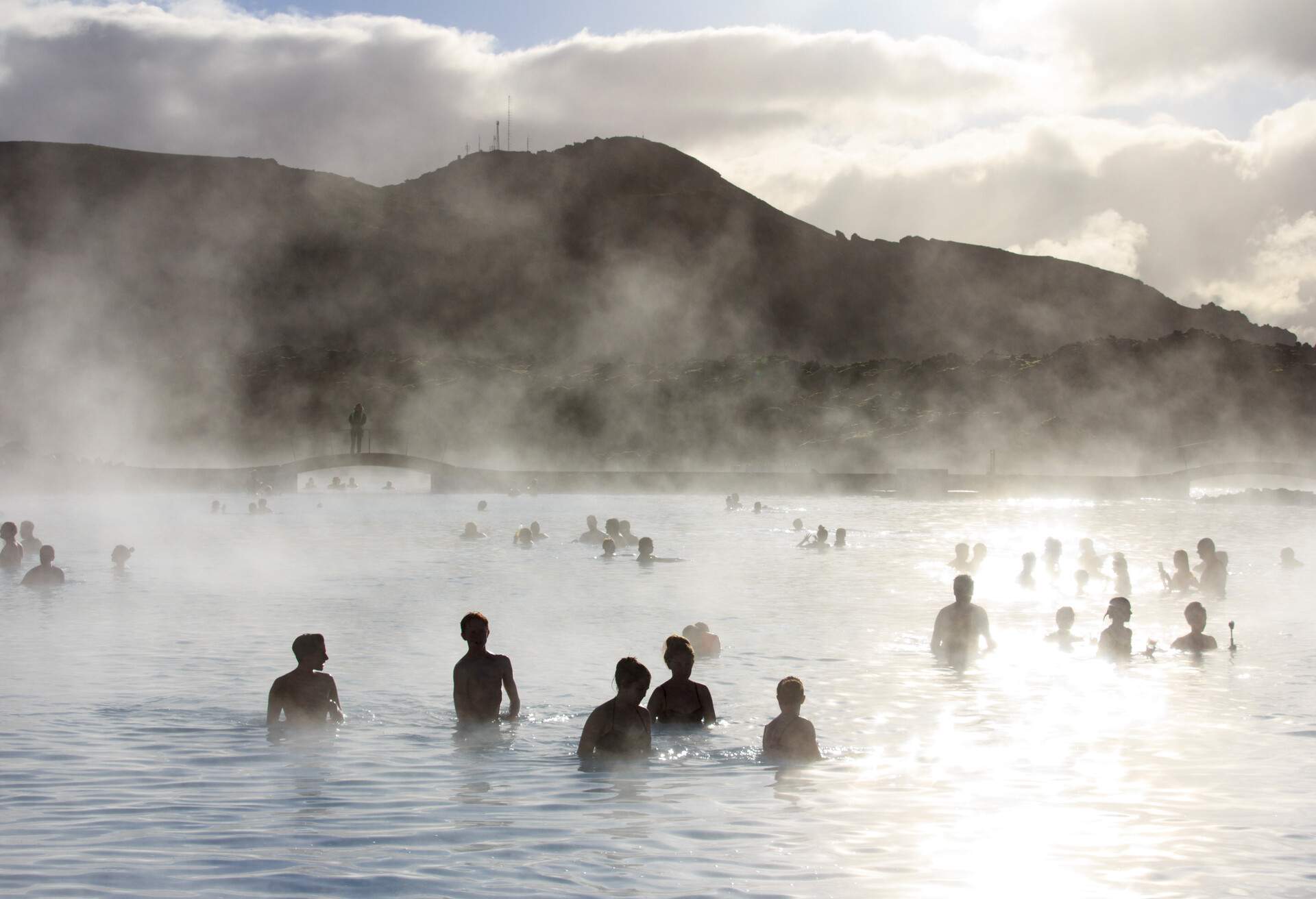 A sunny and relaxing day at the Blue Lagoon, Iceland