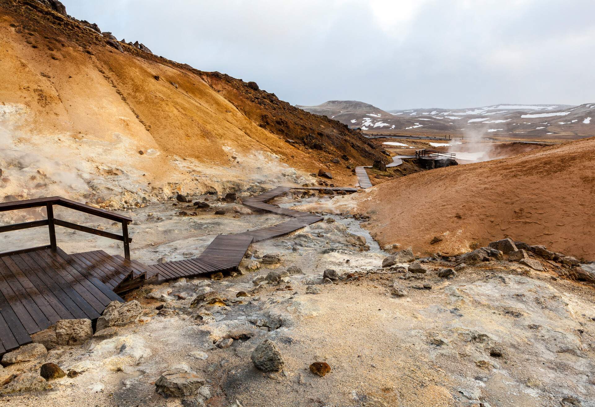 Seltún in the geothermal area of Krýsuvík in south west Iceland