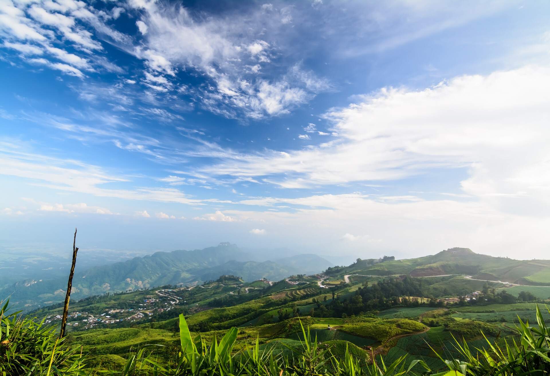 beautiful landscape with a lot of sharp curve from Phu Thap Boek, Petchaboon, Thailand