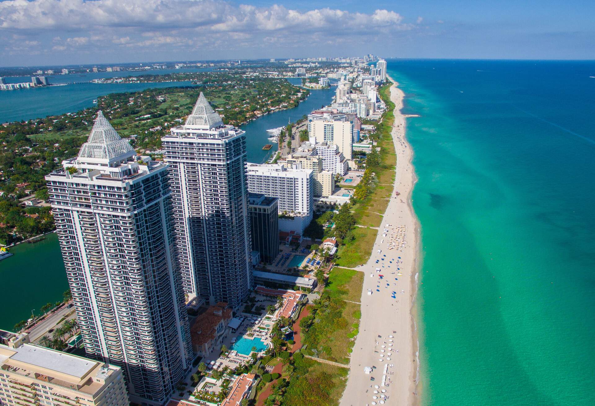 South Beach, Miami Beach. Florida. Aerial view