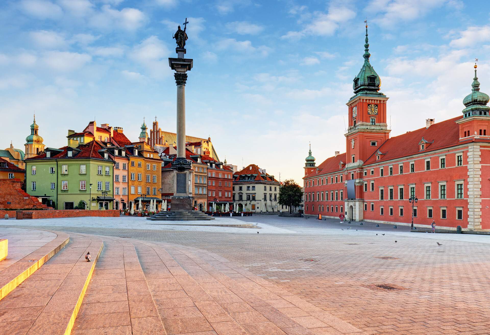 Panorama of Warsaw old town, Poland