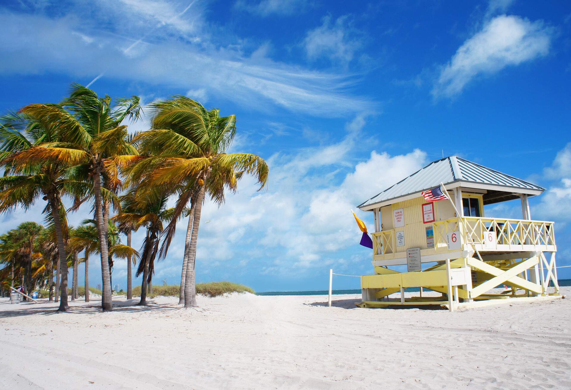 Crandon park Beach of Key Biscayne, Miami, USA
