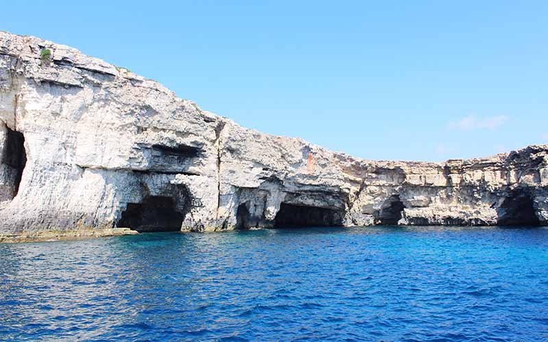 Plenty of caves to dive through on Comino Island