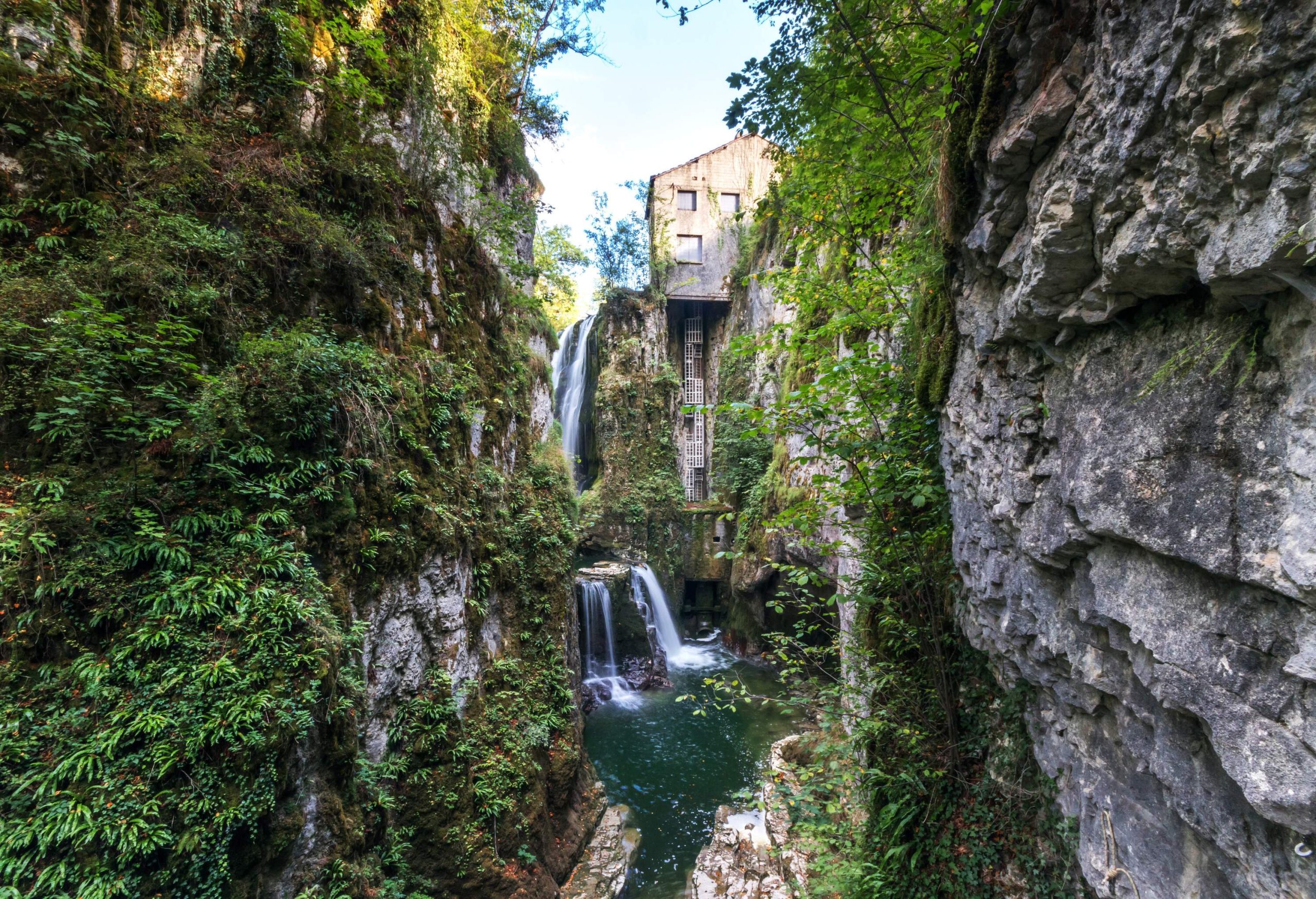 Gorges and waterfalls of Langouette in Planches en Montagnes, Jura in France