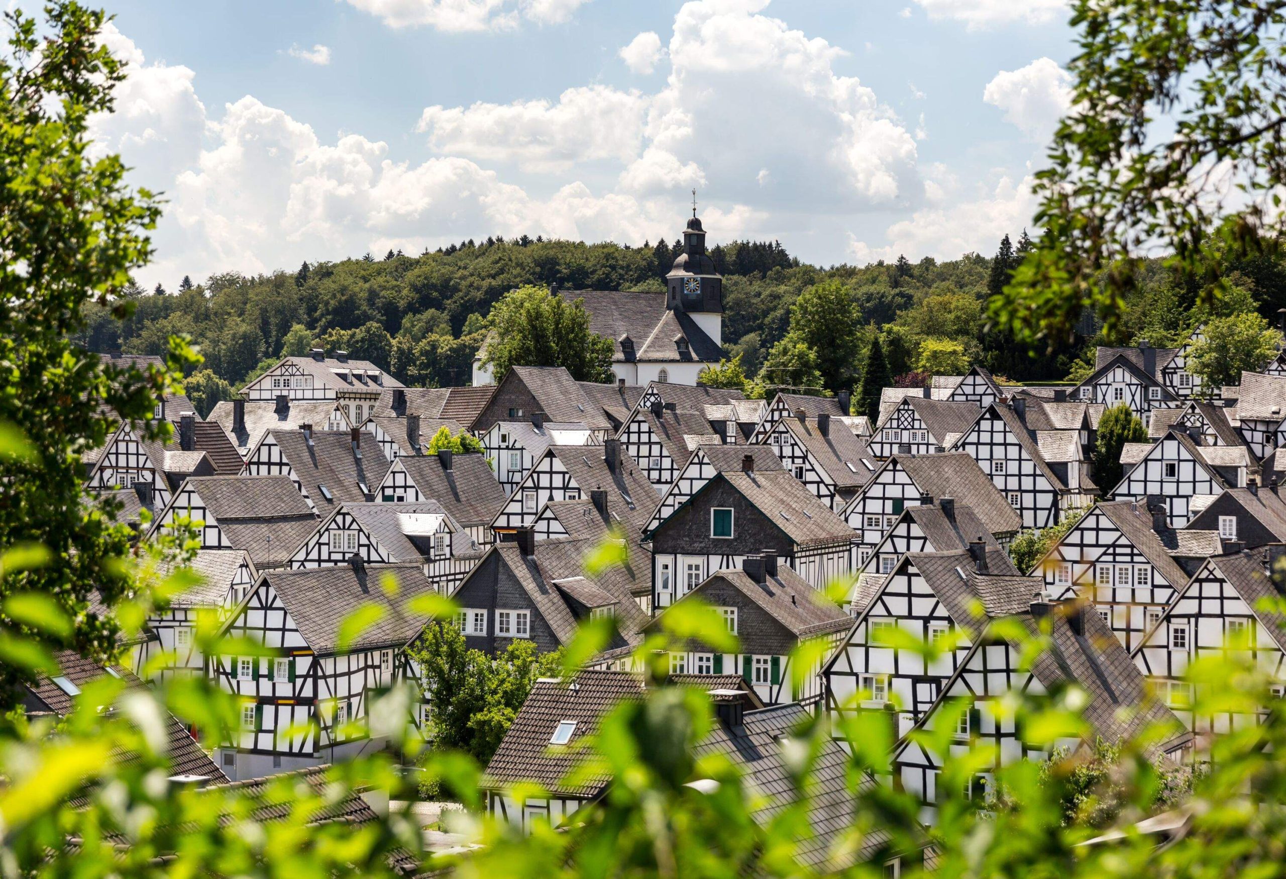 german timbered houses in freudenberg germany