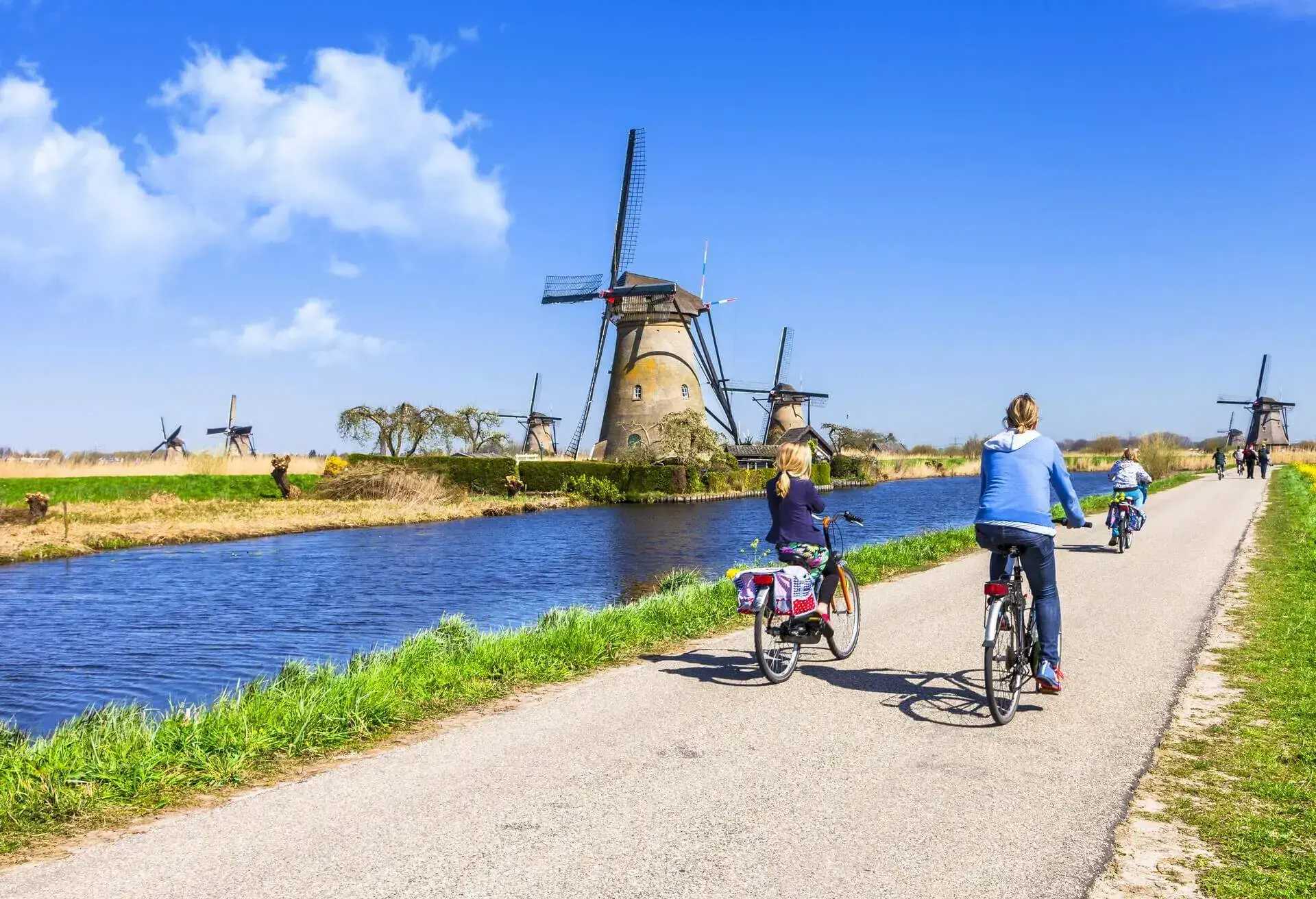 netherlands bikes windmill unesco