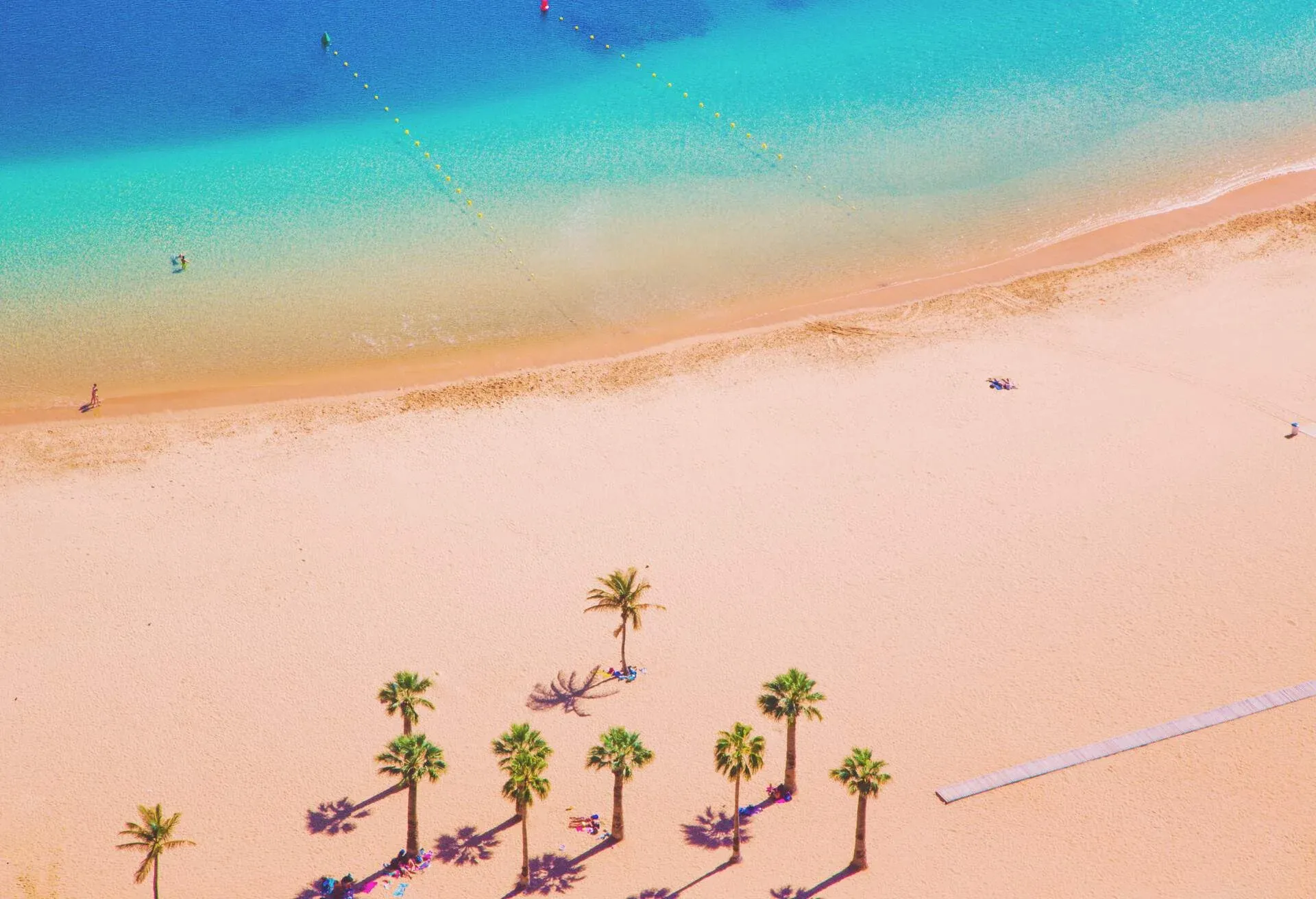 Las Teresitas beach in Tenerife island.