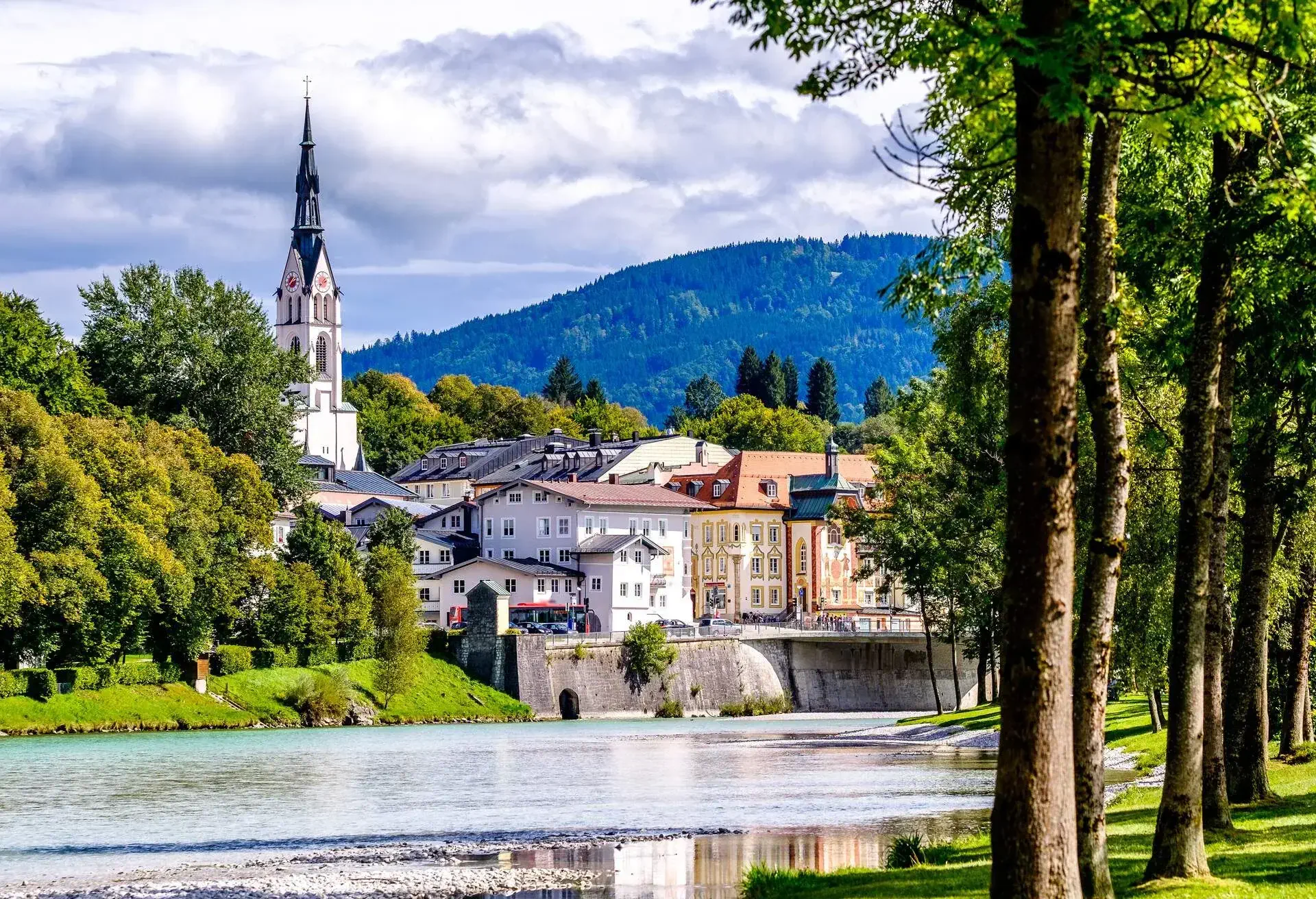famous old town of bad toelz - bavaria - germany