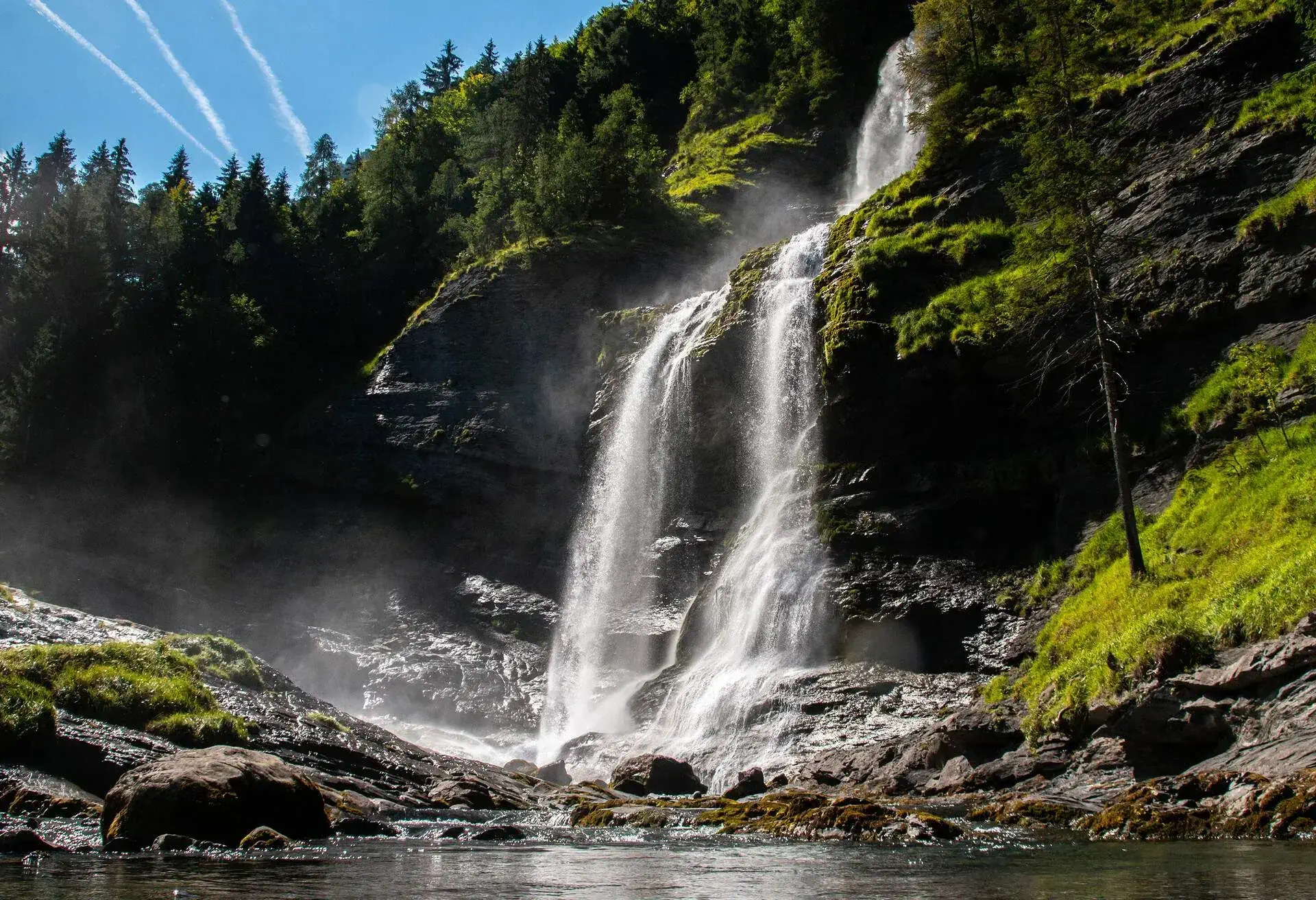 Cascade du Rouget à Sixt-Fer à Cheval, Haute-Savoie, France