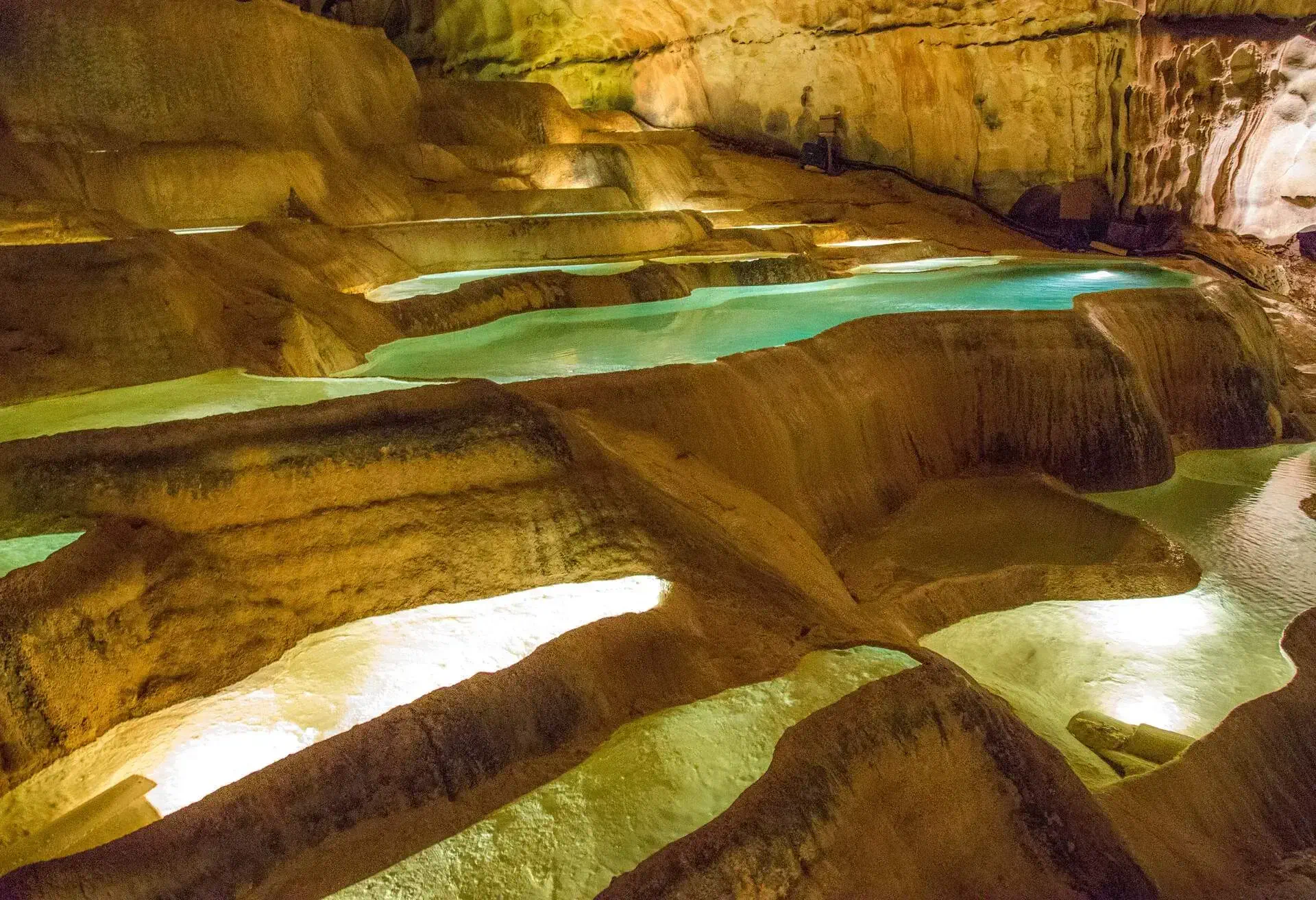 In the heart of the gorges de l'Ardeche, the cave of Saint Marcel d Ardeche will transport you in an enchanting universe